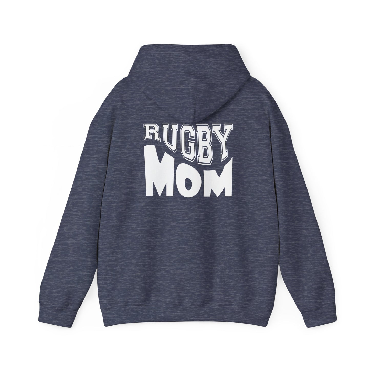 Rugby Mom America Hooded Sweatshirt | Unisex Heavy Blend | Sports Gift