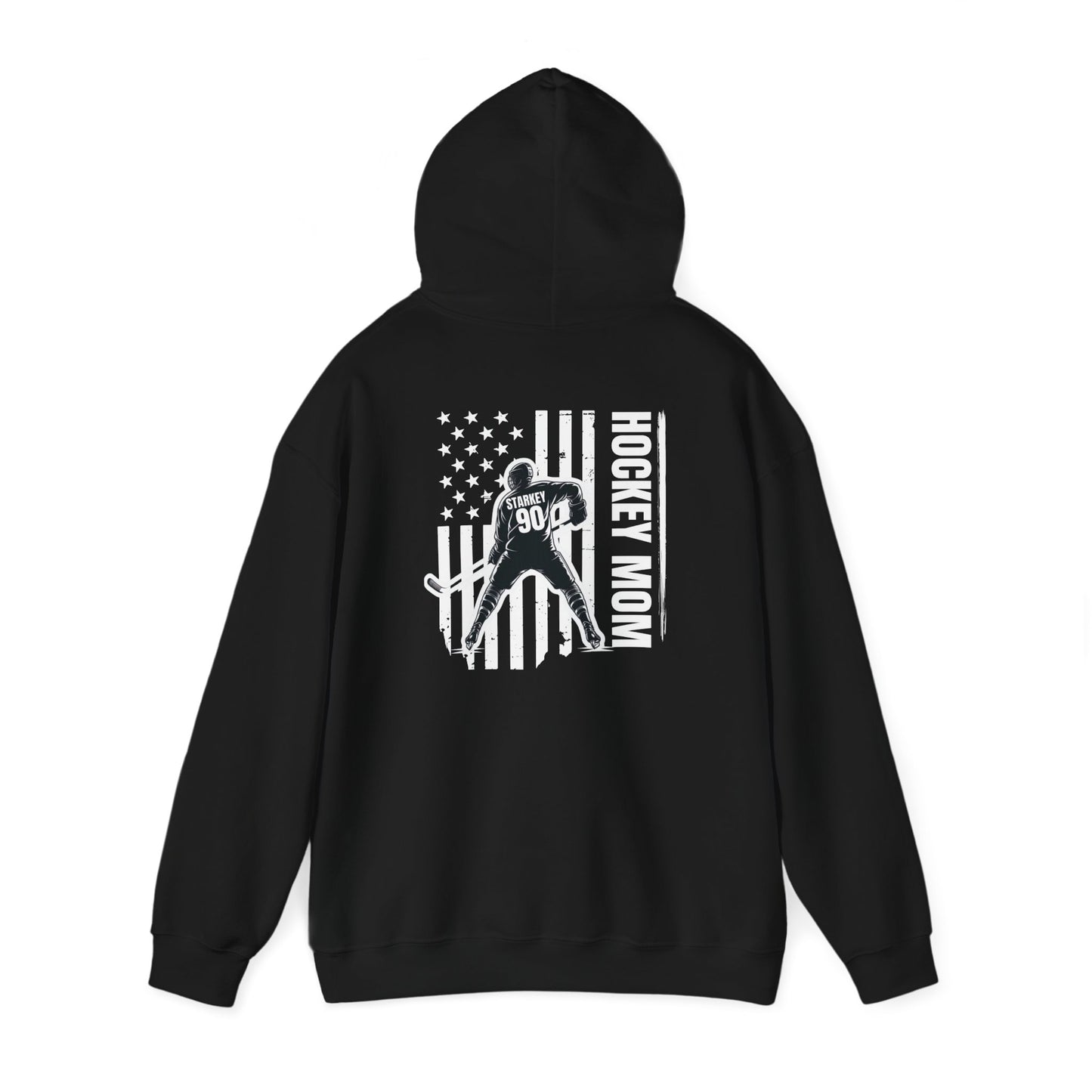 *** #90 STARKEY CUSTOM SAMPLE ONLY *** Dark color Jersey Player Hockey Dad Hoodie