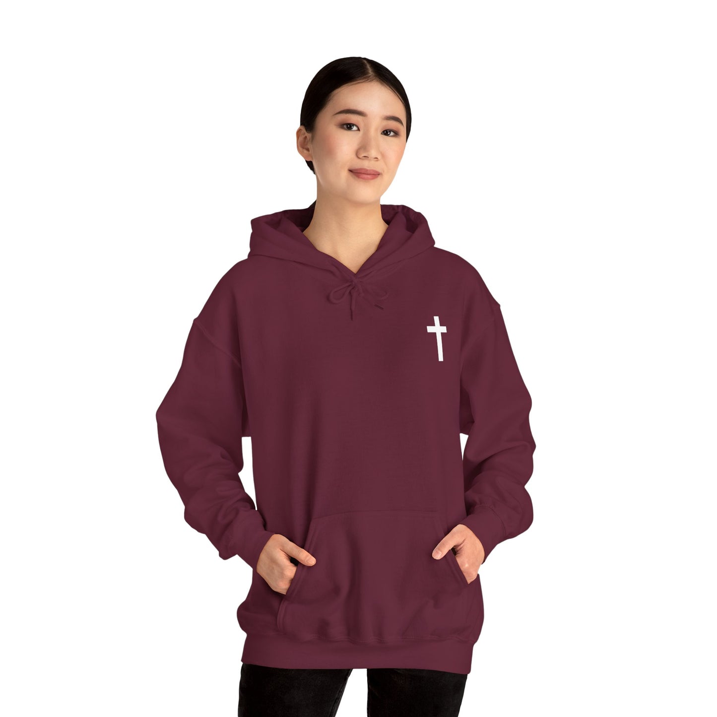 Faith Cross Unisex Heavy Blend™ Hooded Sweatshirt - Comfortable & Stylish for All Occasions