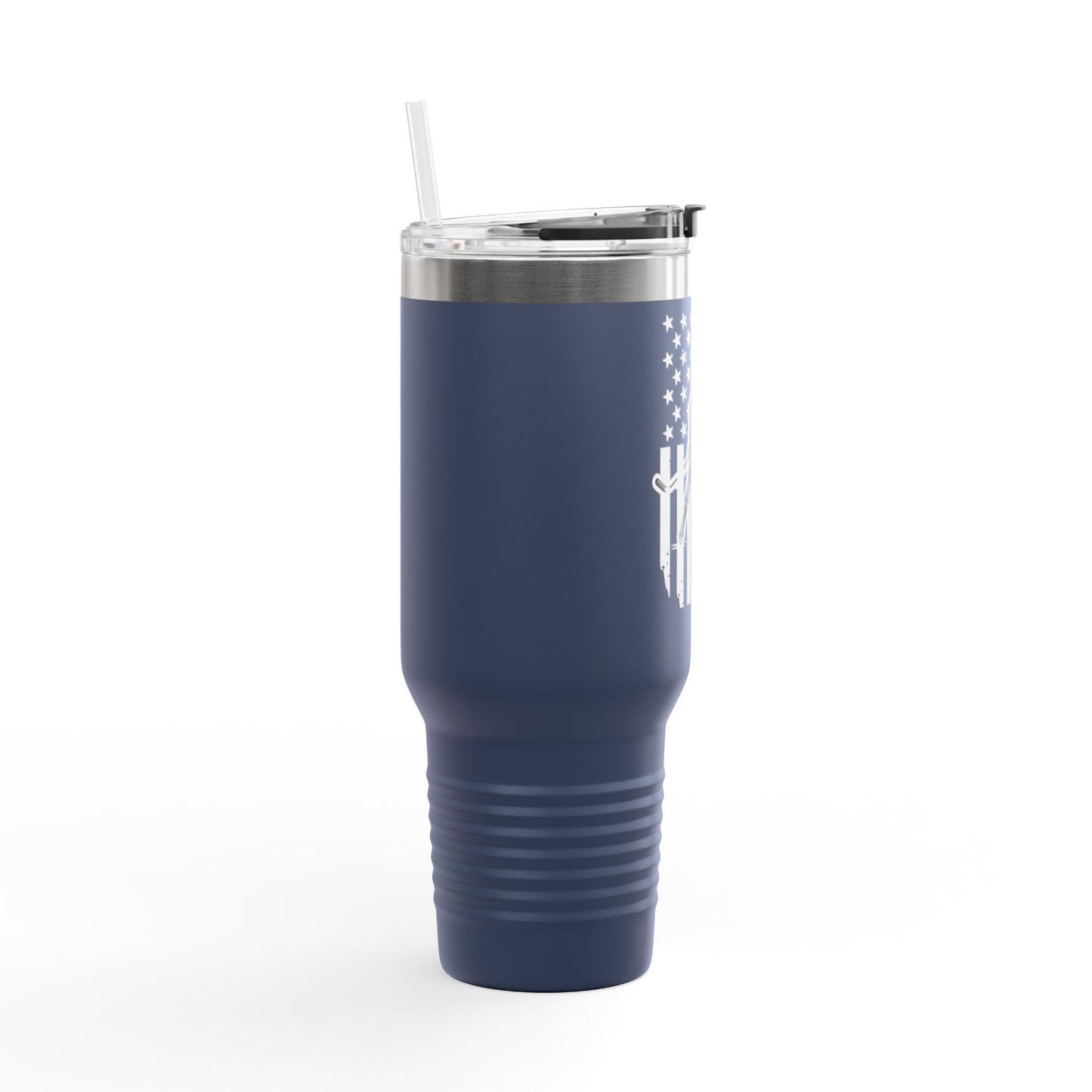 ***CUSTOM*** Patriotic Insulated Travel Mug - 40oz with Vintage Design for Sports Enthusiasts