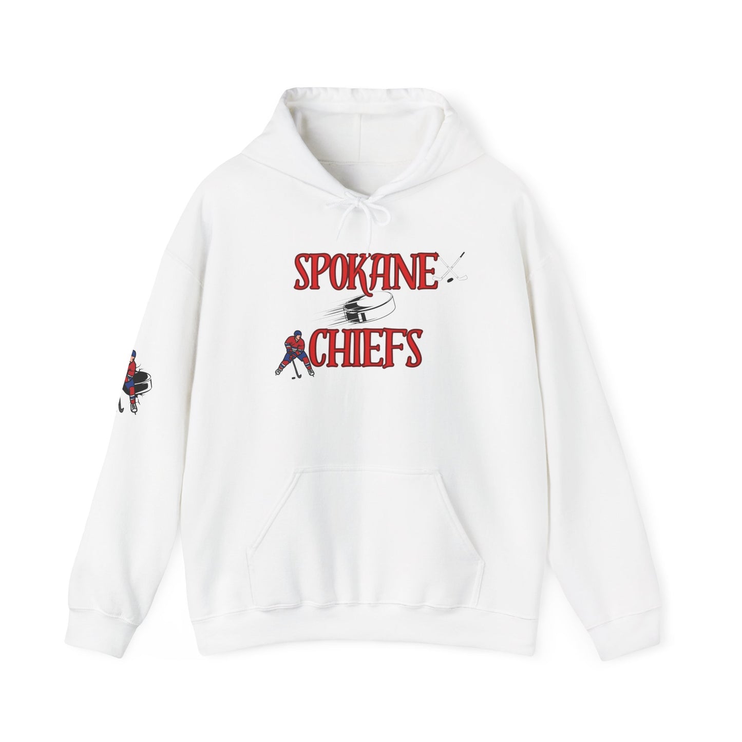 Spokane Chiefs Red Hockey Sweatshirt | Unisex Heavy Blend™ Hooded Sweatshirt for Fans " Got Chirps?"
