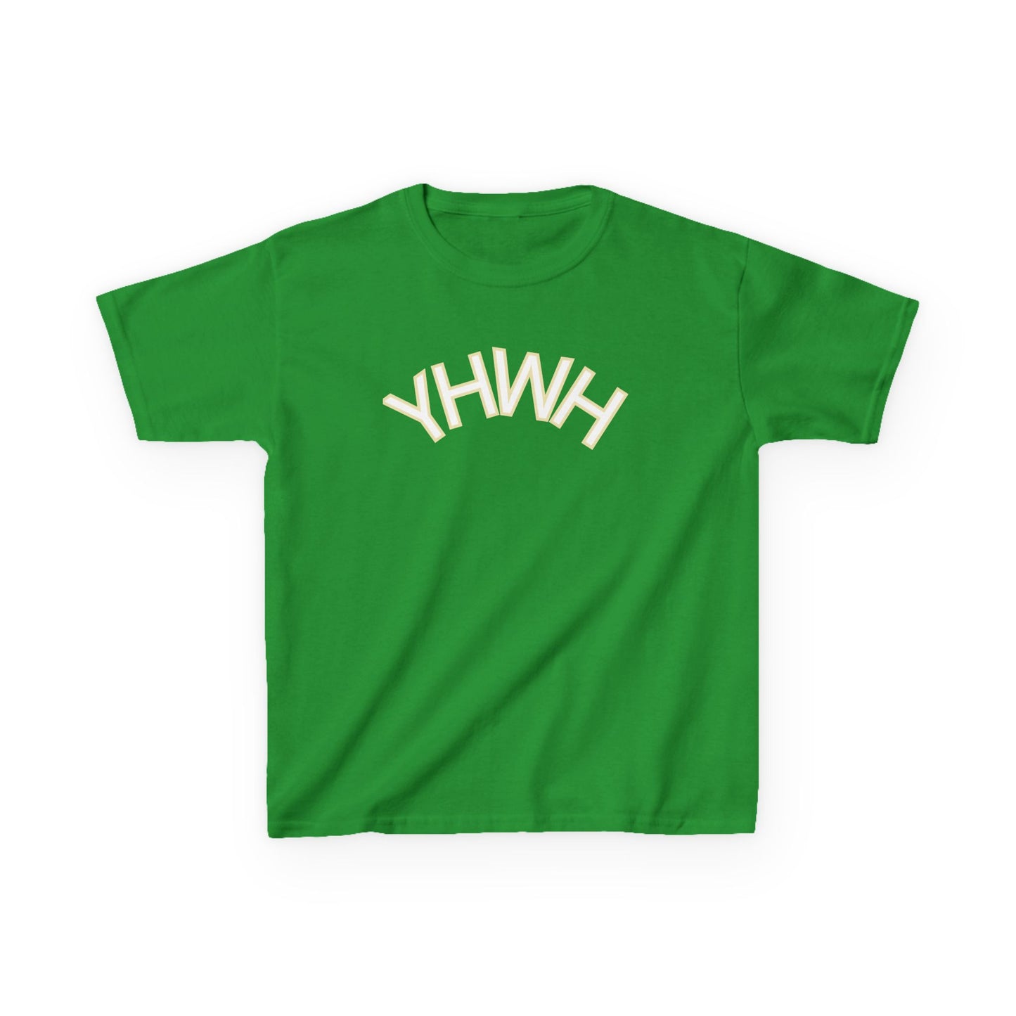YHWH Kids Heavy Cotton Tee - Faith-Inspired Black T-Shirt for Everyday Wear