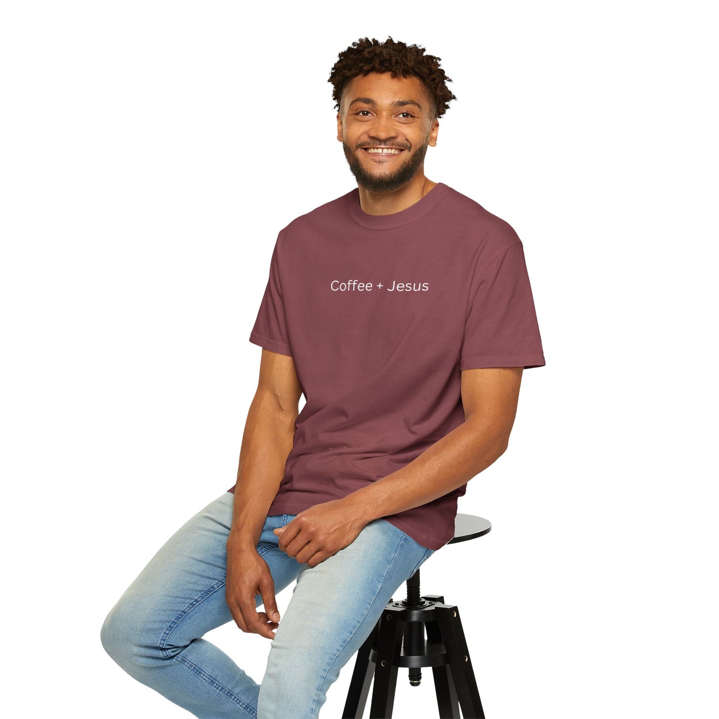 Coffee + Jesus Unisex Garment-Dyed T-Shirt