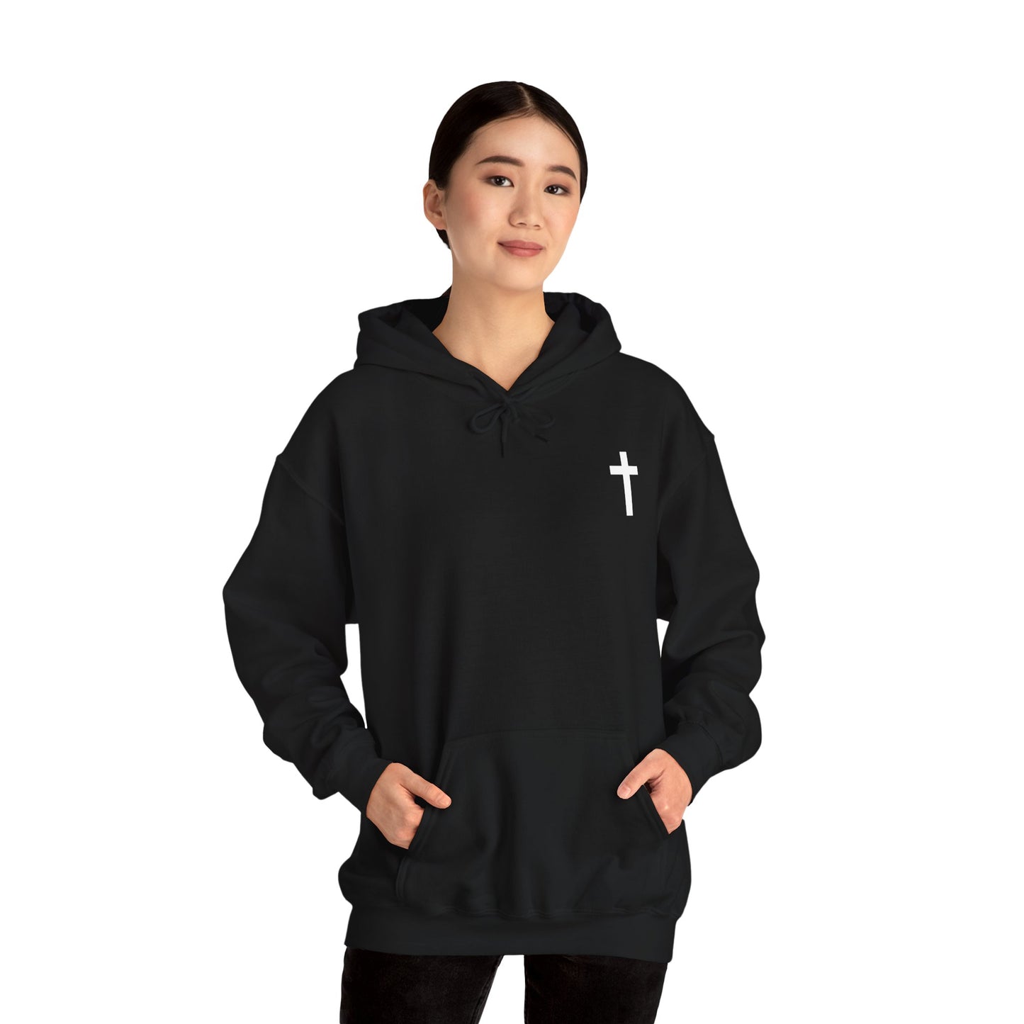 Faith Cross Unisex Heavy Blend™ Hooded Sweatshirt - Comfortable & Stylish for All Occasions