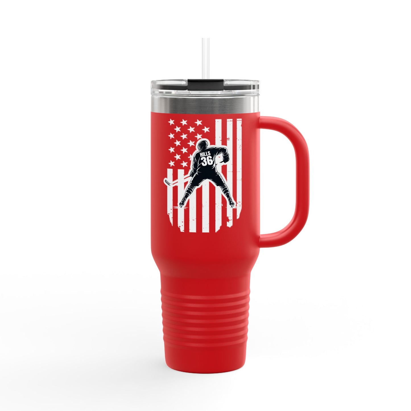 ***CUSTOM*** Patriotic Insulated Travel Mug - 40oz with Vintage Design for Sports Enthusiasts