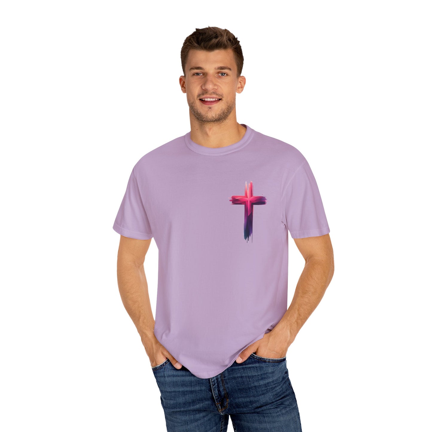 Vibrant Lion & Cross Unisex T-Shirt - Faith-Inspired Tees for Everyday Wear