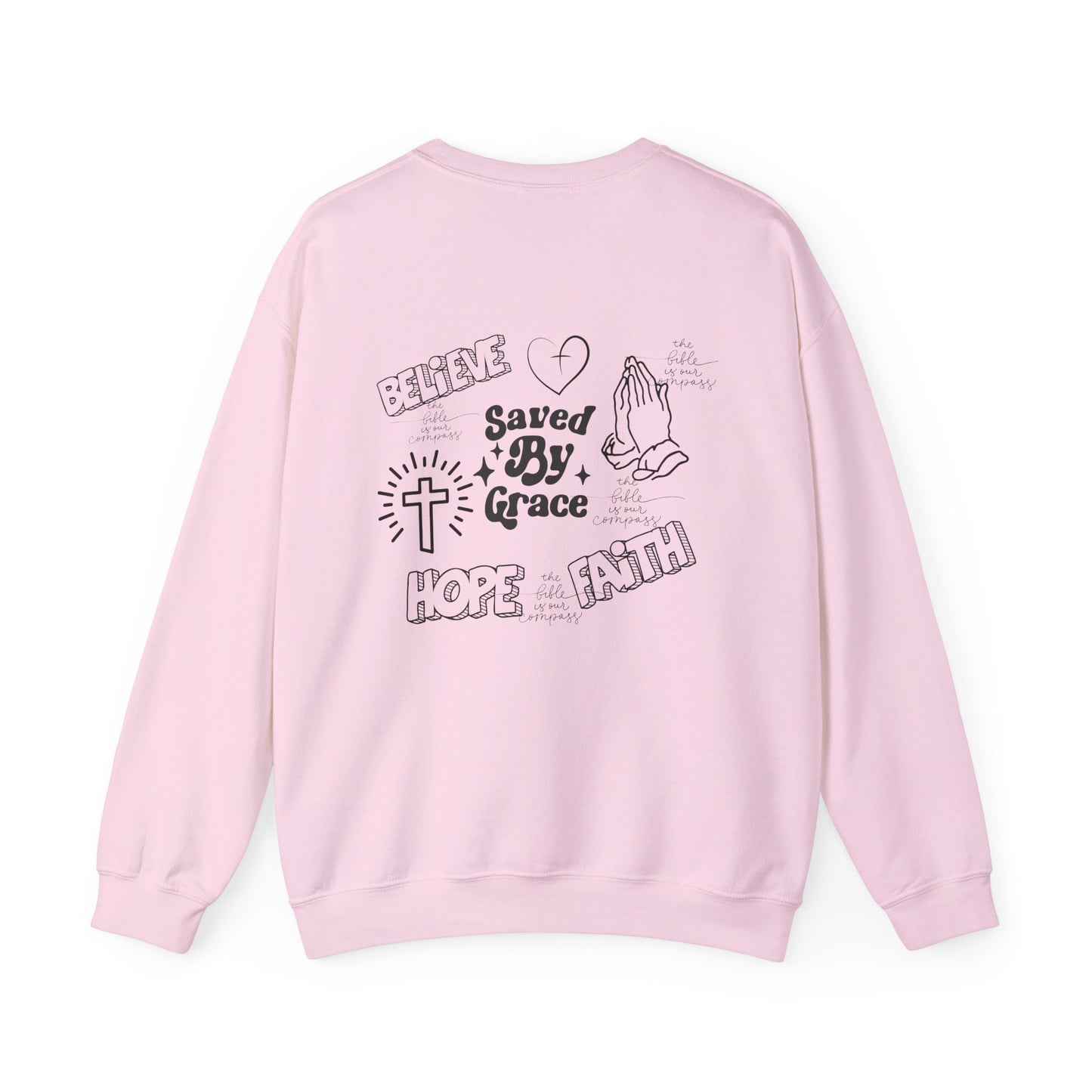 Faith & Hope Graphic Crewneck Sweatshirt | Unisex Heavy Blend | Inspirational Design