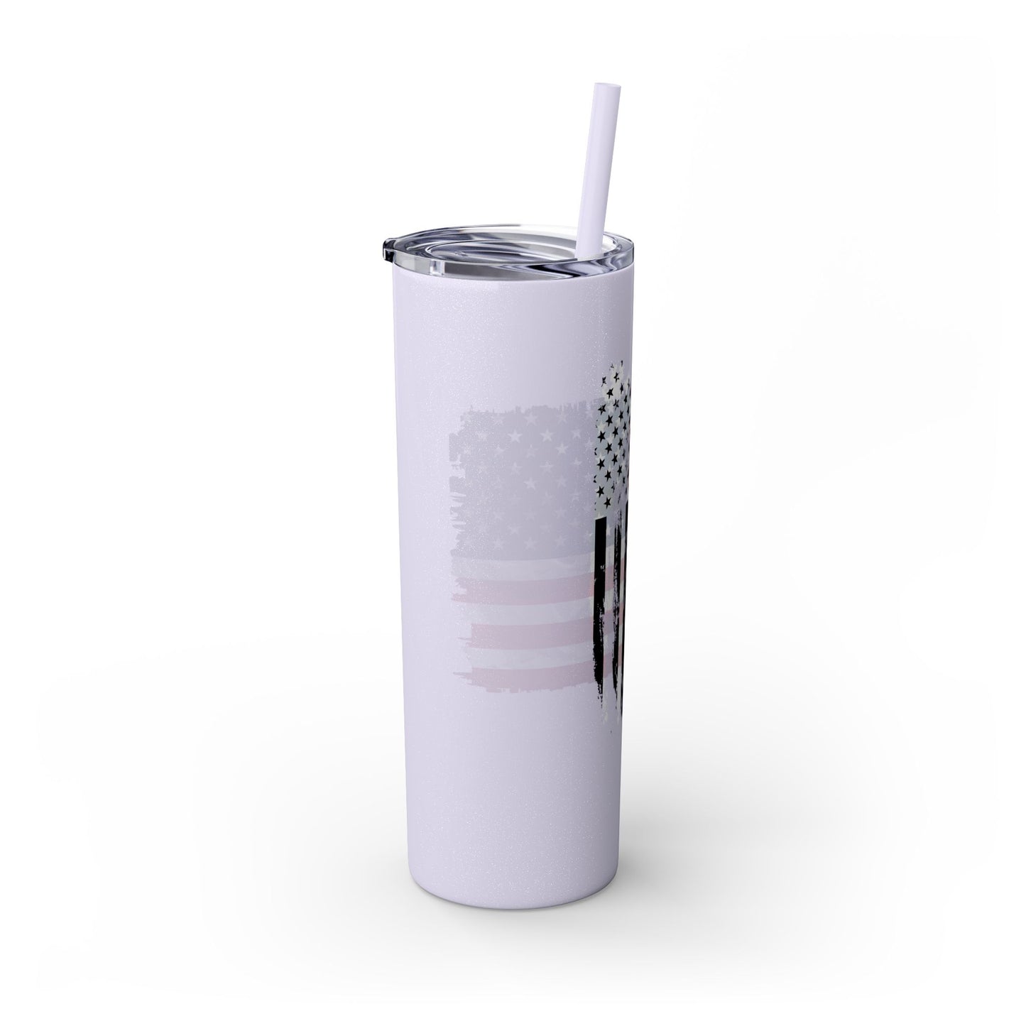 Patriotic Hockey Skinny Tumbler with Straw | 20oz Travel Mug for Independence Day