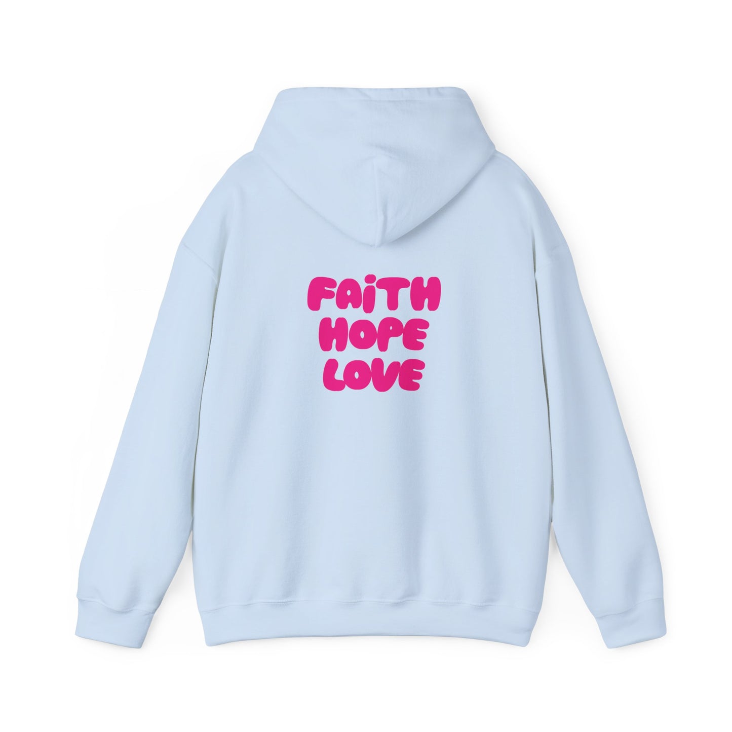 Faith Hope Love Unisex Hooded Sweatshirt - Cozy Inspirational Apparel