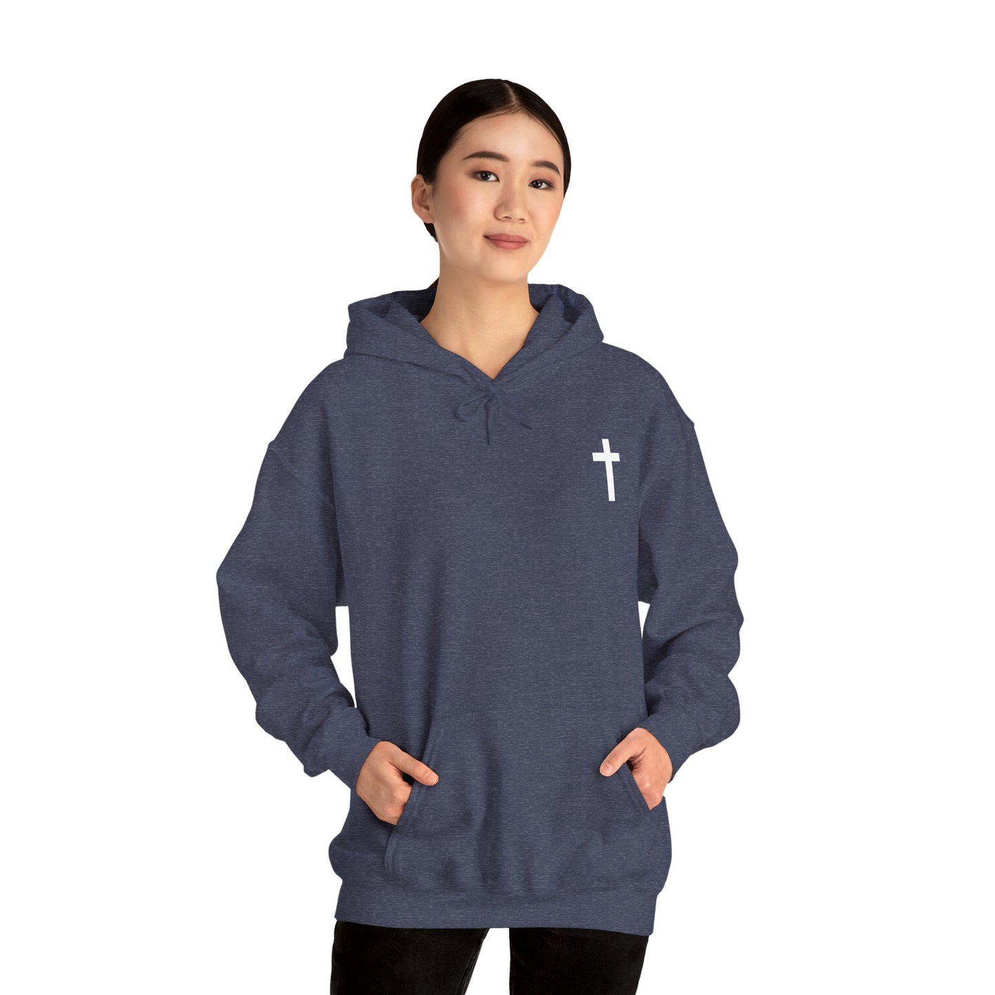 Faith Cross Unisex Heavy Blend™ Hooded Sweatshirt - Comfortable & Stylish for All Occasions