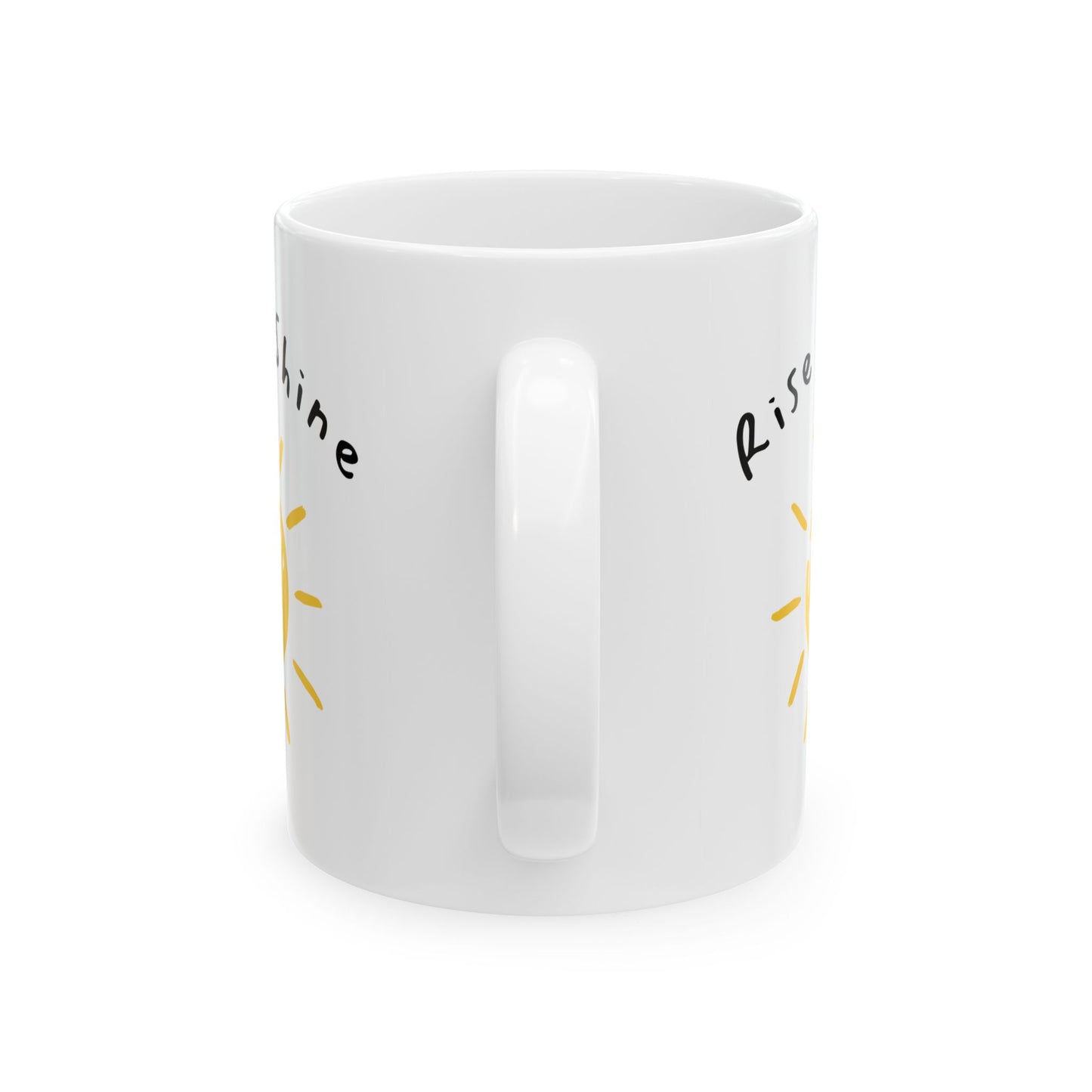 Sunshine Ceramic Mug – "Rise & Shine" – Perfect for Morning Motivation