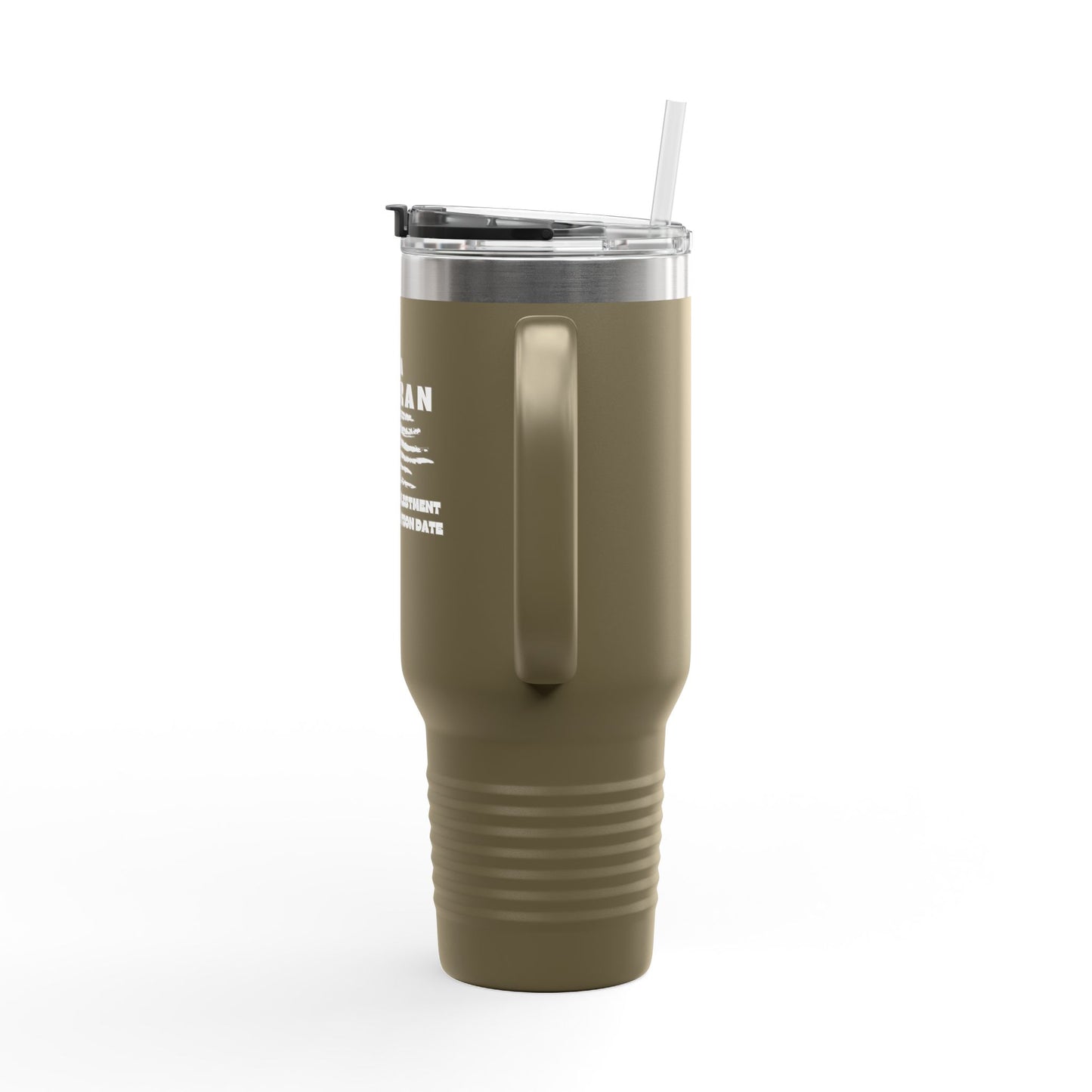 Veteran Insulated Travel Mug - 40oz with Straw, Perfect for Outdoor Adventures & Everyday Use