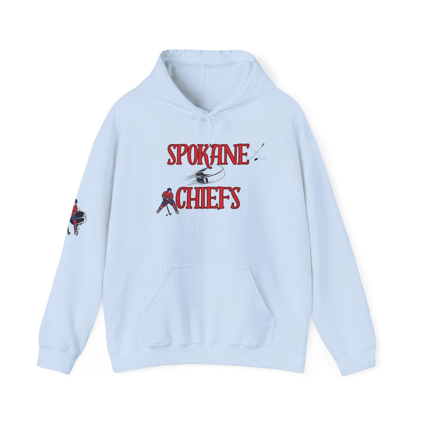 Spokane Chiefs Red Hockey Sweatshirt | Unisex Heavy Blend™ Hooded Sweatshirt for Fans " Got Chirps?"