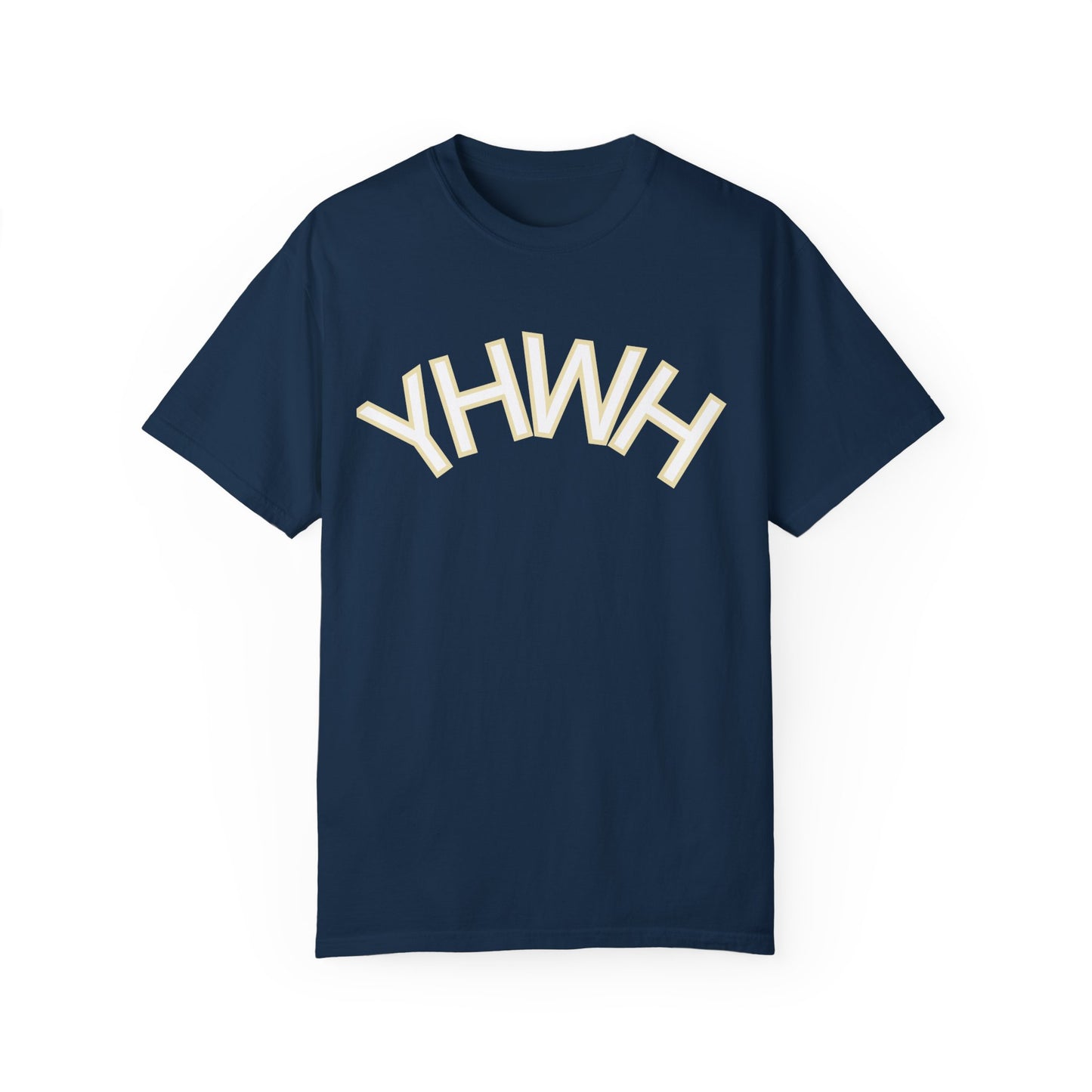 Unisex Garment-Dyed T-Shirt with YHWH Design - Casual Spiritual Fashion