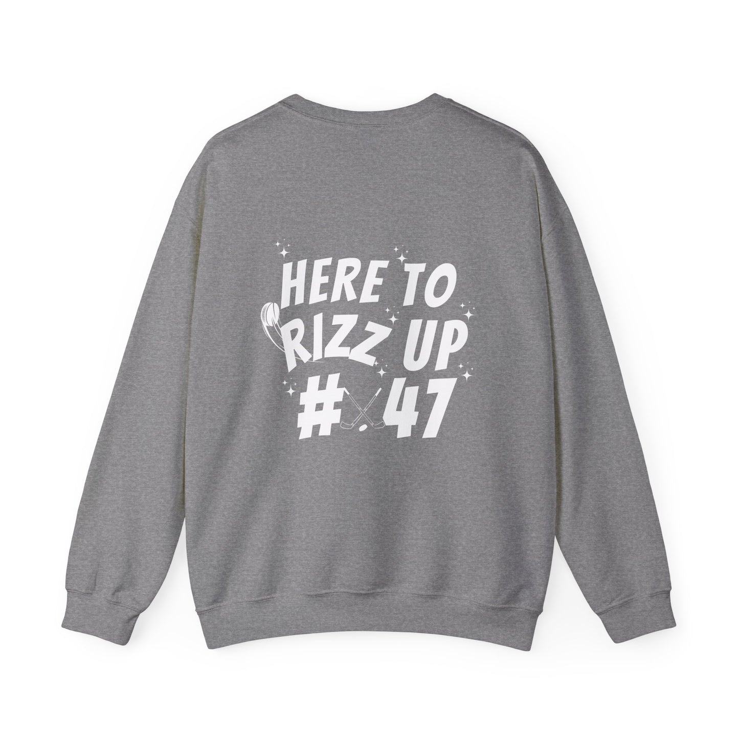*** CUSTOM*** Unisex Heavy Blend™ Crewneck Sweatshirt - Hockey Rizz Up #47 Hockey Design