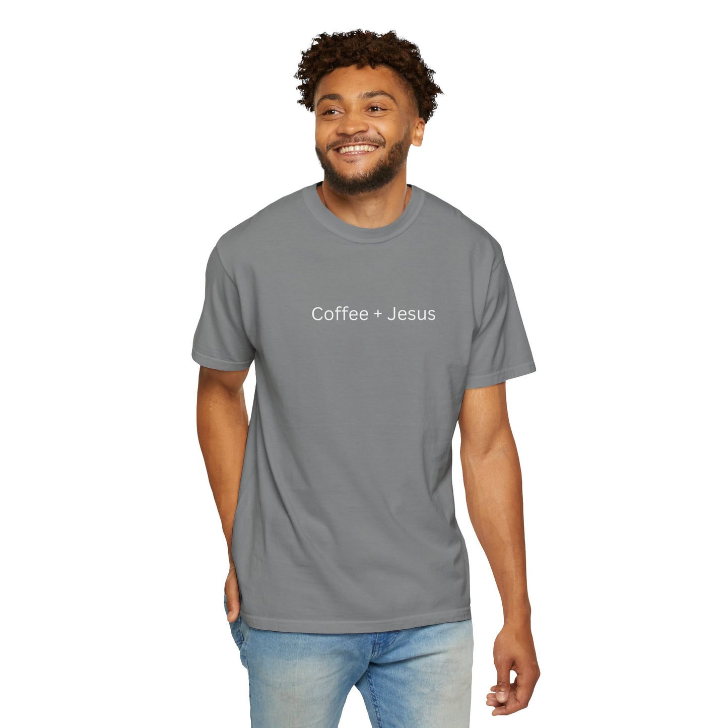 Coffee + Jesus Unisex Garment-Dyed T-Shirt