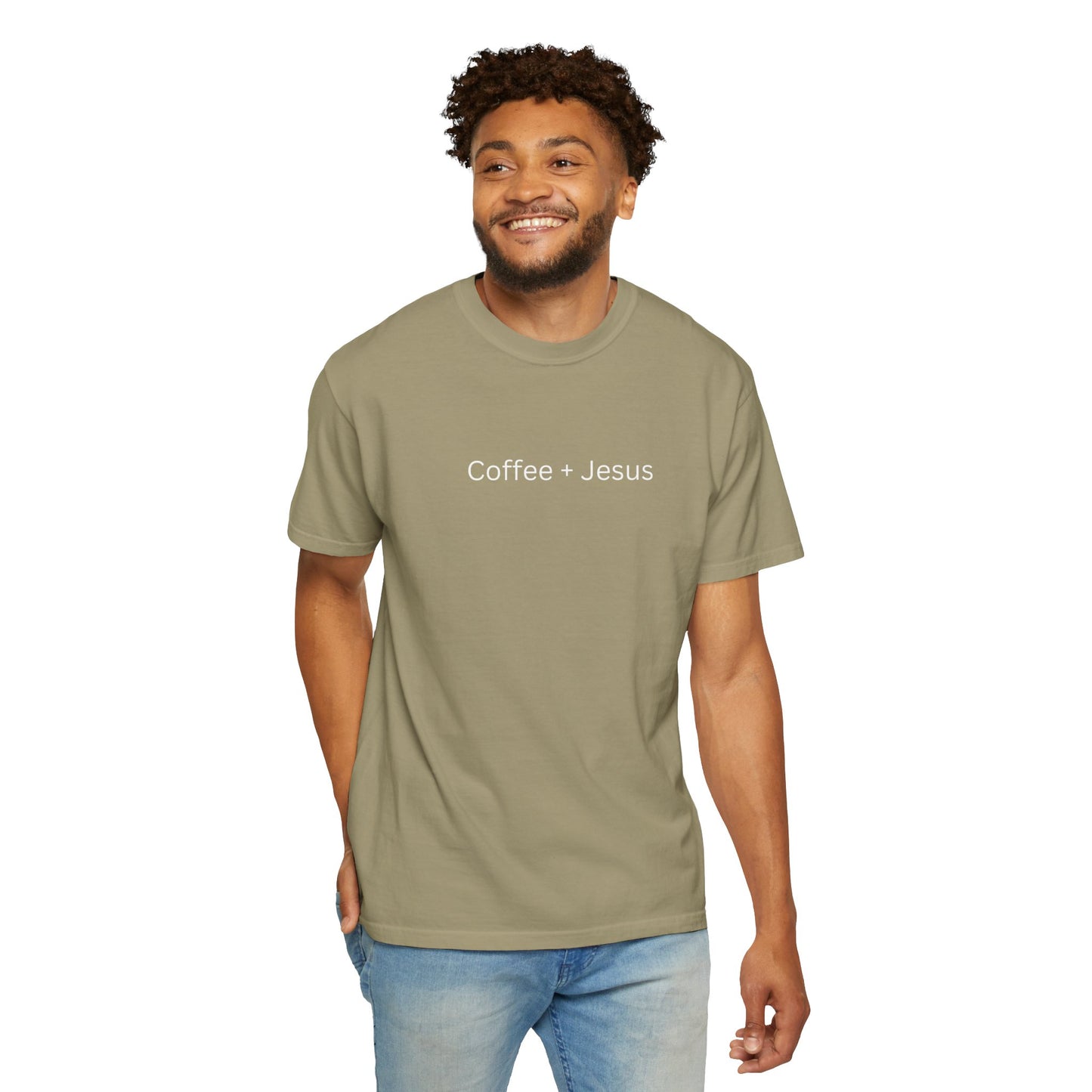 Coffee + Jesus Unisex Garment-Dyed T-Shirt