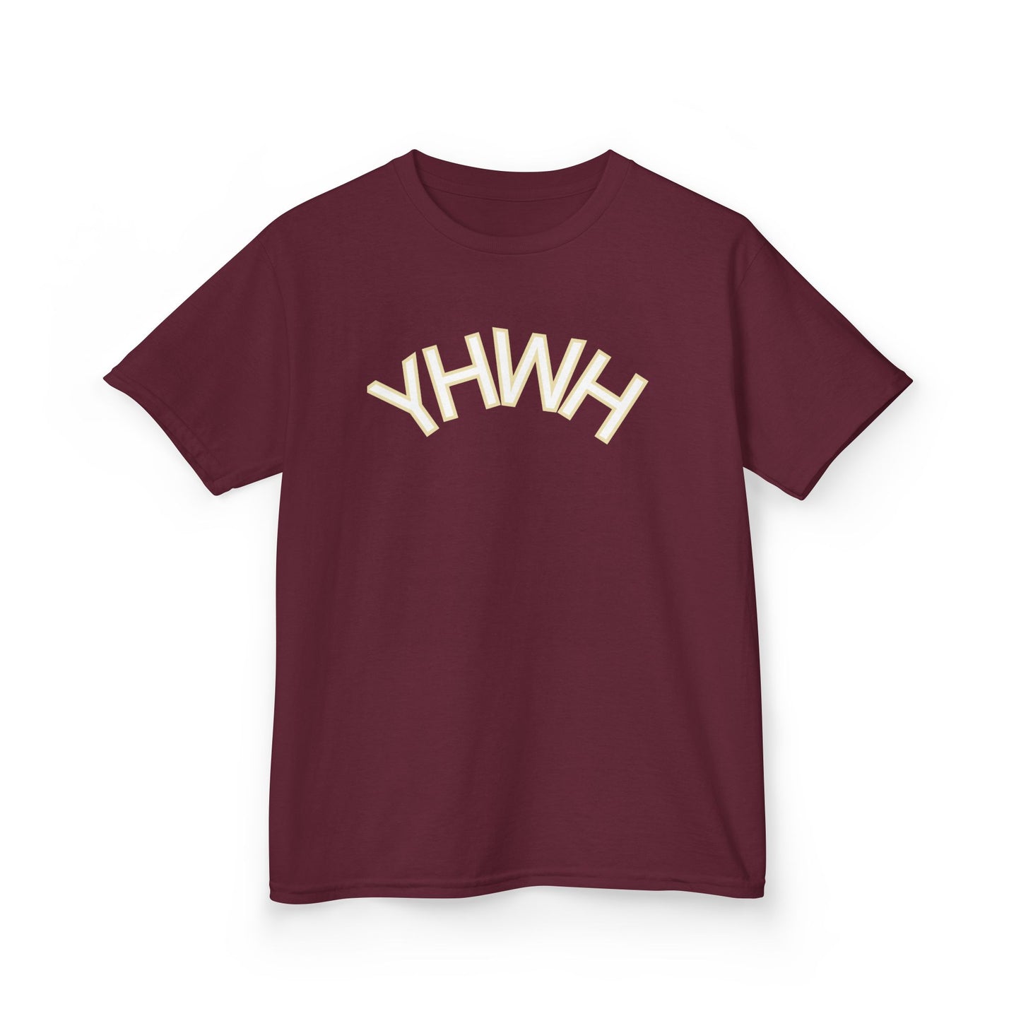 YHWH Kids Heavy Cotton Tee - Faith-Inspired Black T-Shirt for Everyday Wear