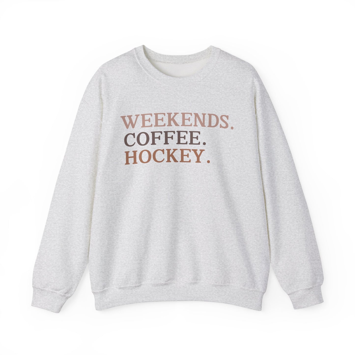 Weekends Coffee Hockey Sweatshirt | Unisex Cozy Crewneck for Relaxed Days