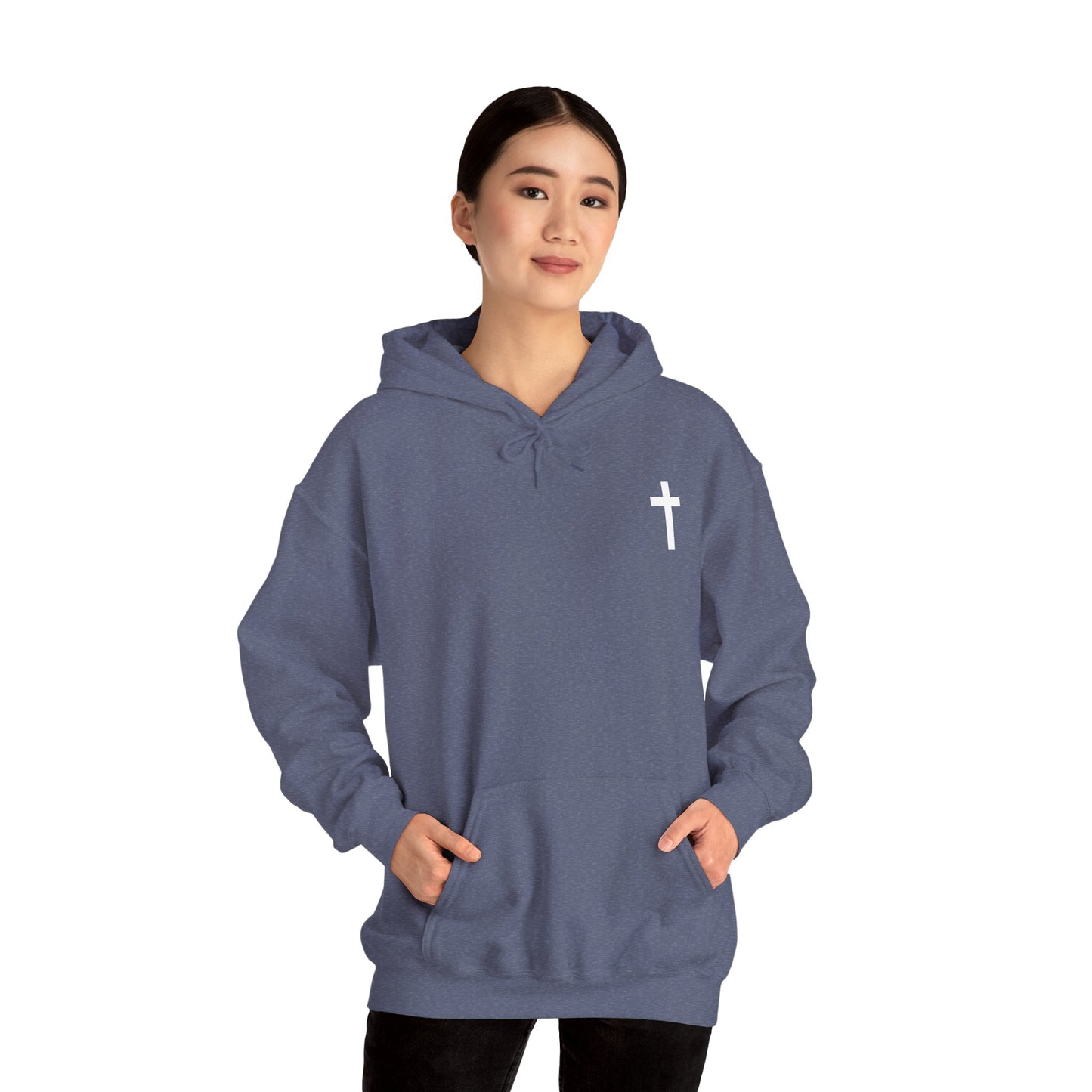 Faith Cross Unisex Heavy Blend™ Hooded Sweatshirt - Comfortable & Stylish for All Occasions
