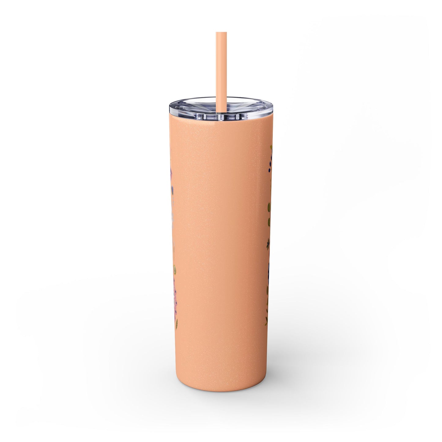 Bloom with Grace 20oz Skinny Tumbler with Straw - Stylish Floral Drinkware