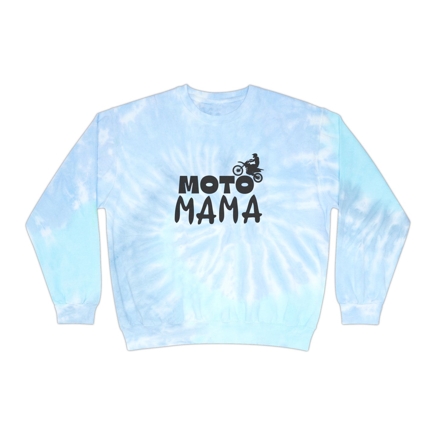 Moto Mama Tie-Dye Sweatshirt - Perfect for Bikers & Moms - Trendy & Comfy Gift