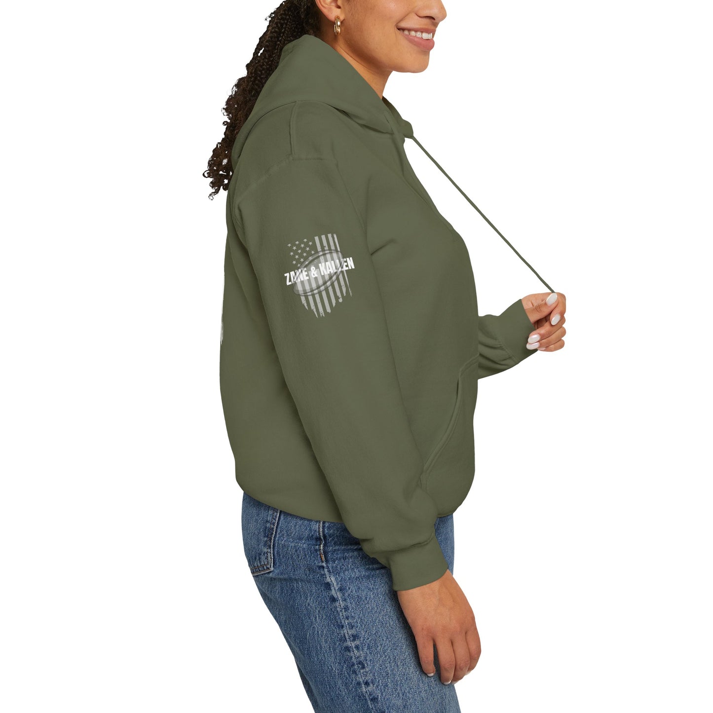 *** CUSTOM *** Rugby America Dad Hoodie - Unisex Heavy Blend Sweatshirt with American Flag Design