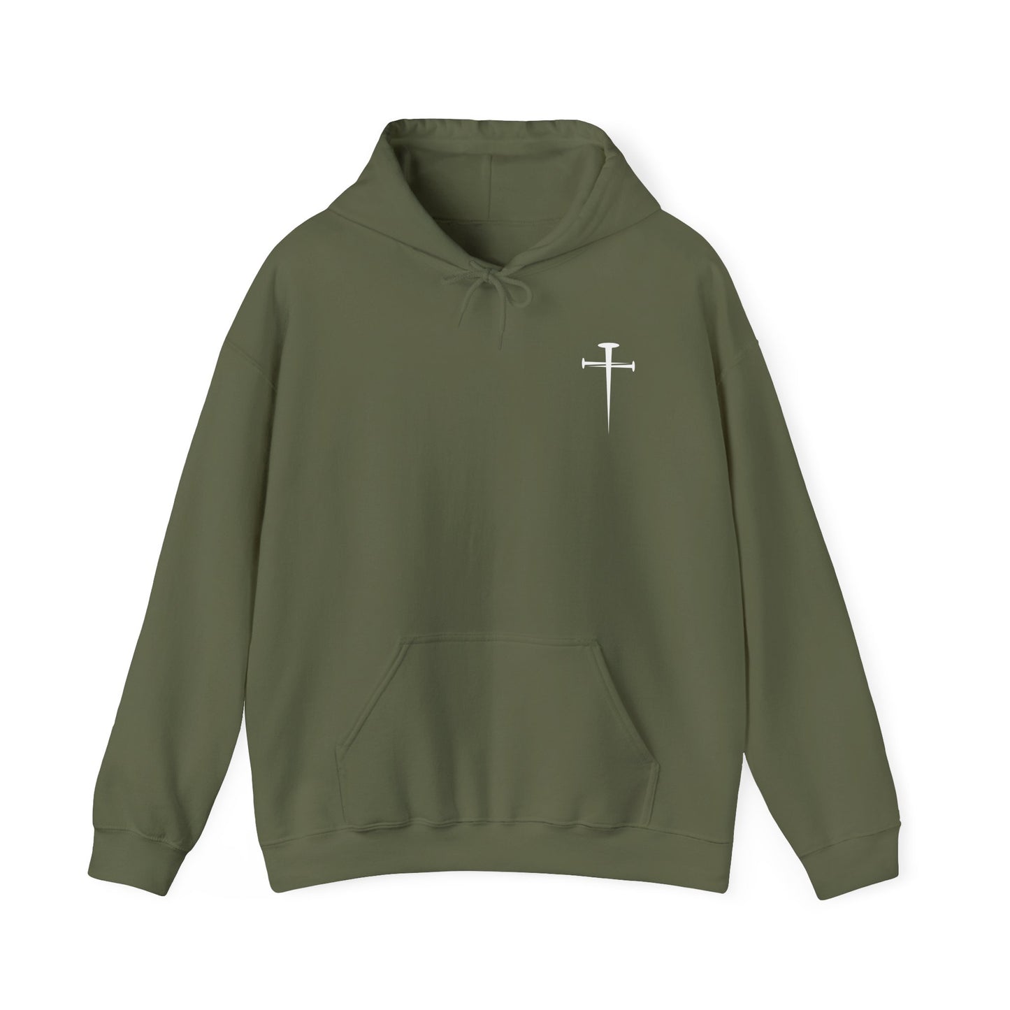 Unisex Heavy Blend™ Hooded Sweatshirt - Minimalist Design with Cross Logo
