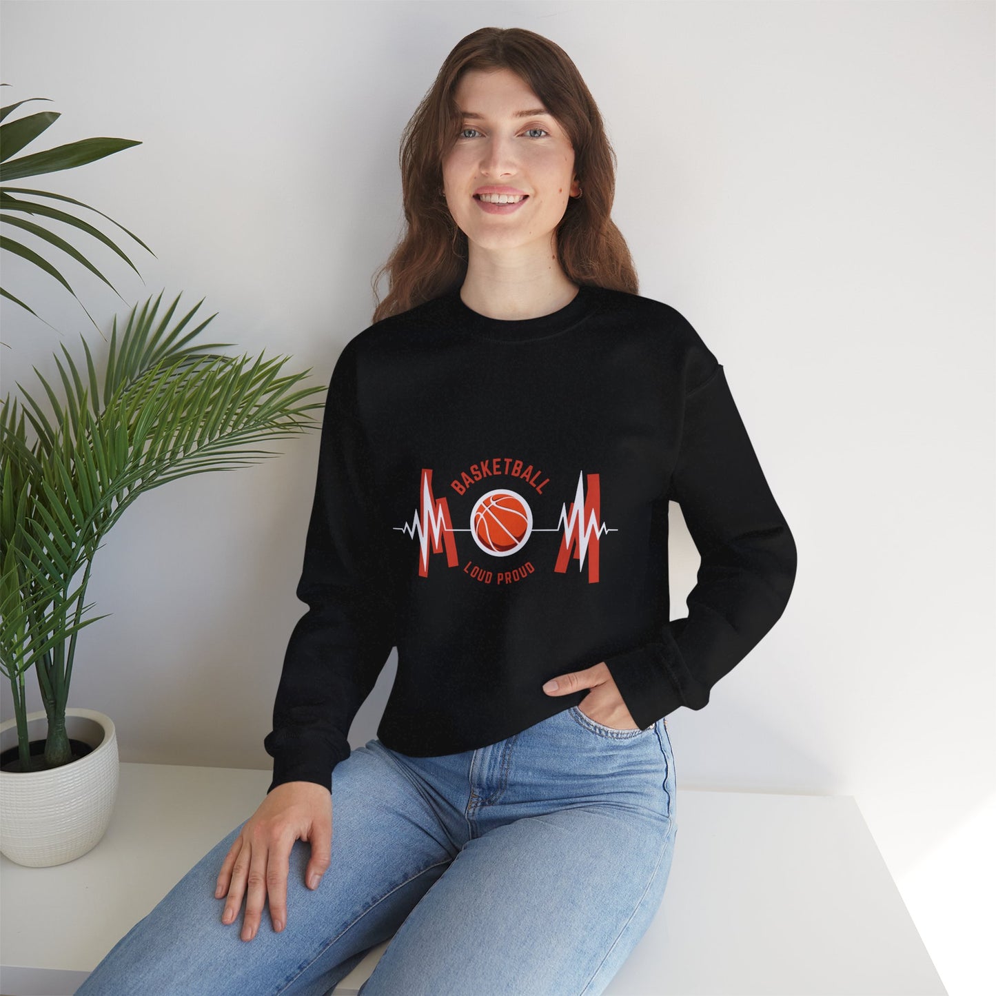 Basketball Loud & Proud Crewneck Sweatshirt for Sports Enthusiasts