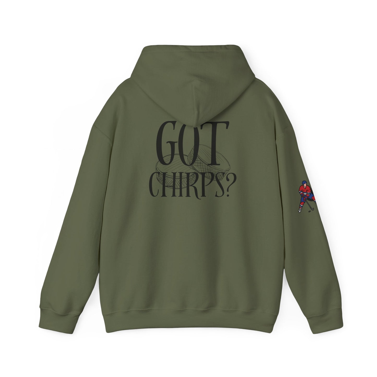 Spokane Chiefs Red Hockey Sweatshirt | Unisex Heavy Blend™ Hooded Sweatshirt for Fans " Got Chirps?"