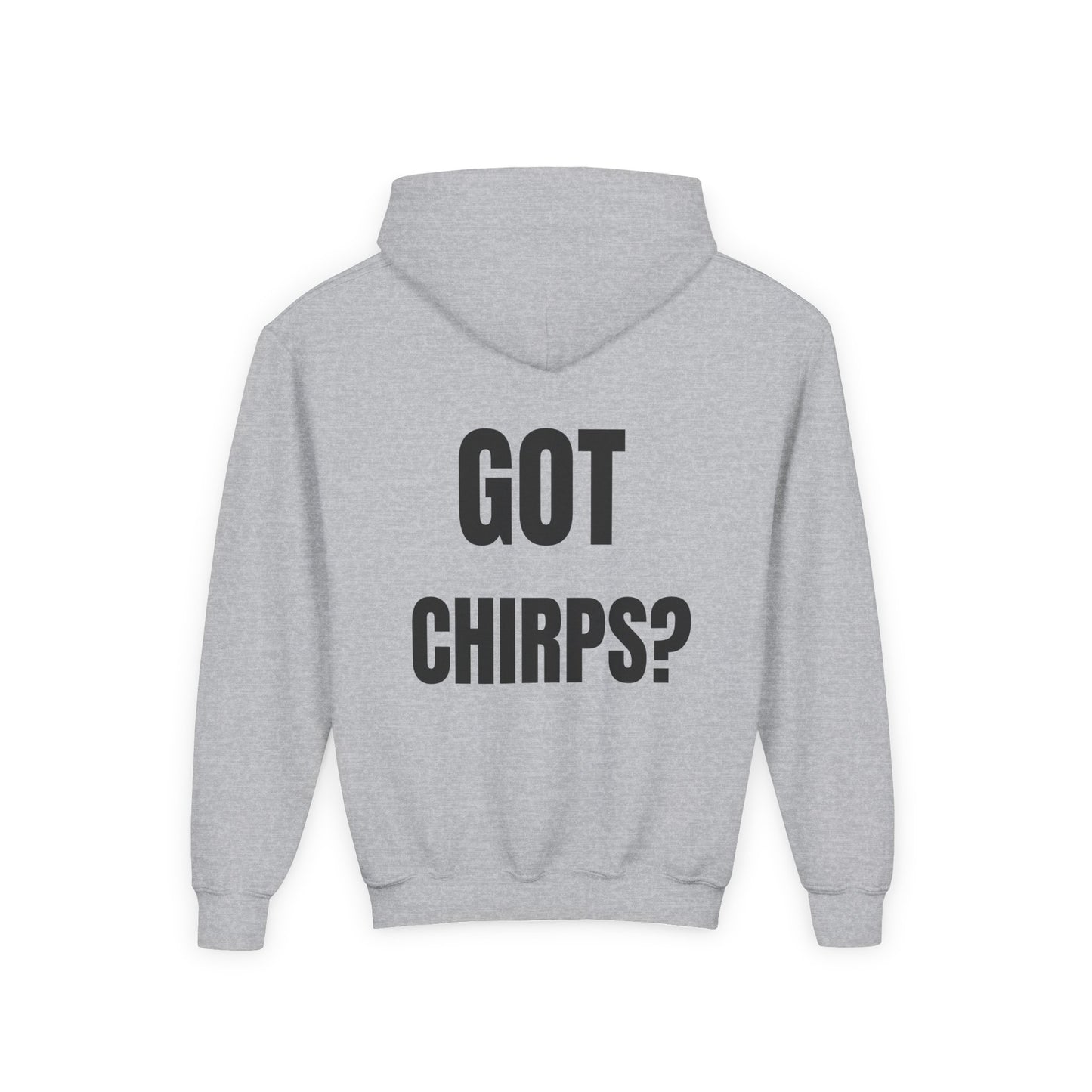 Youth Hockey Hooded Sweatshirt - "Got Chirps?" Fun and Comfy Casual Wear