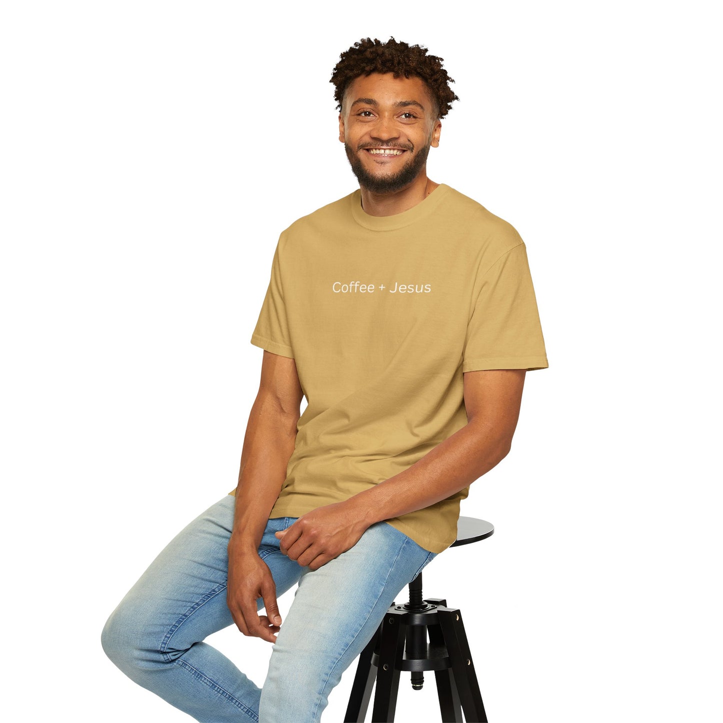 Coffee + Jesus Unisex Garment-Dyed T-Shirt