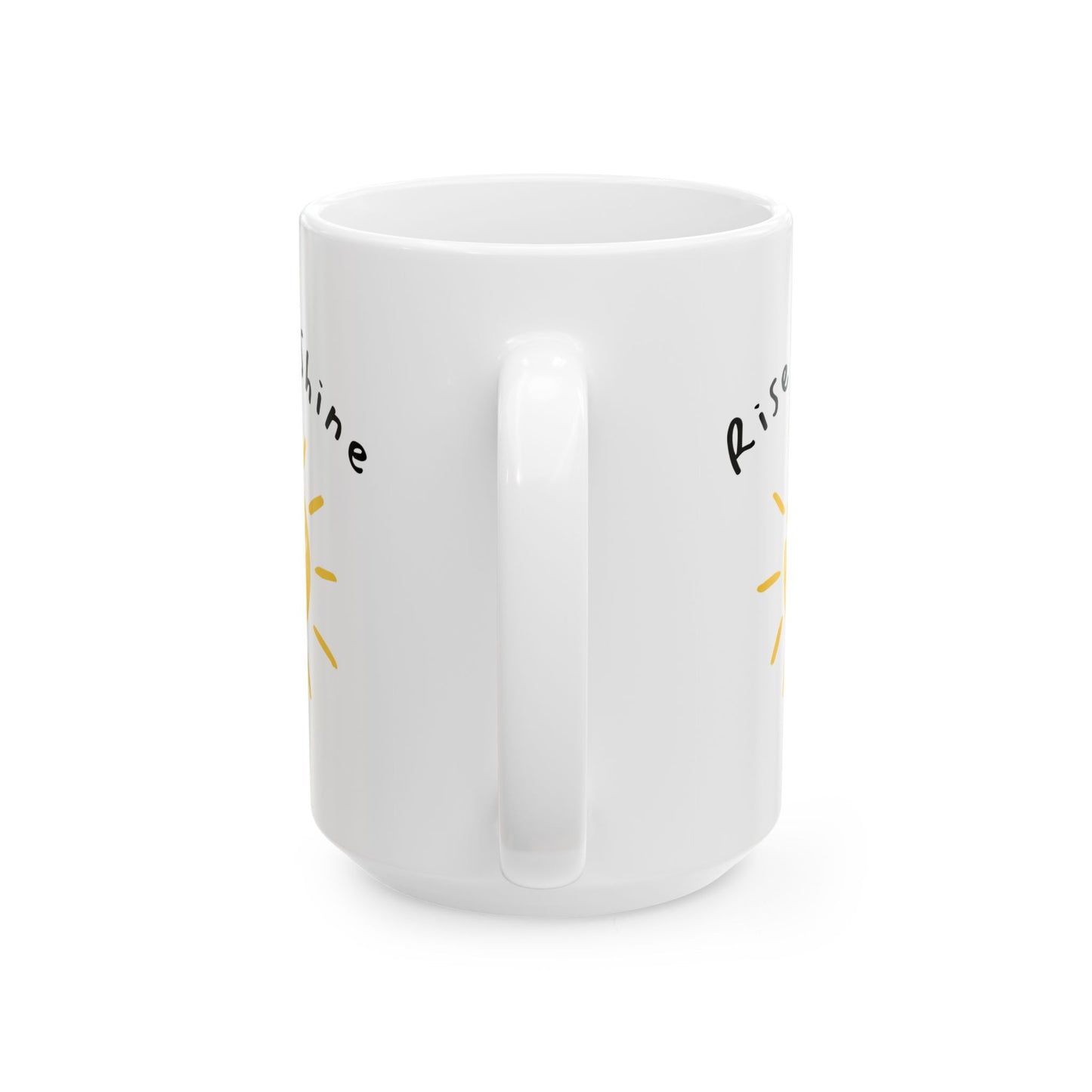 Sunshine Ceramic Mug – "Rise & Shine" – Perfect for Morning Motivation