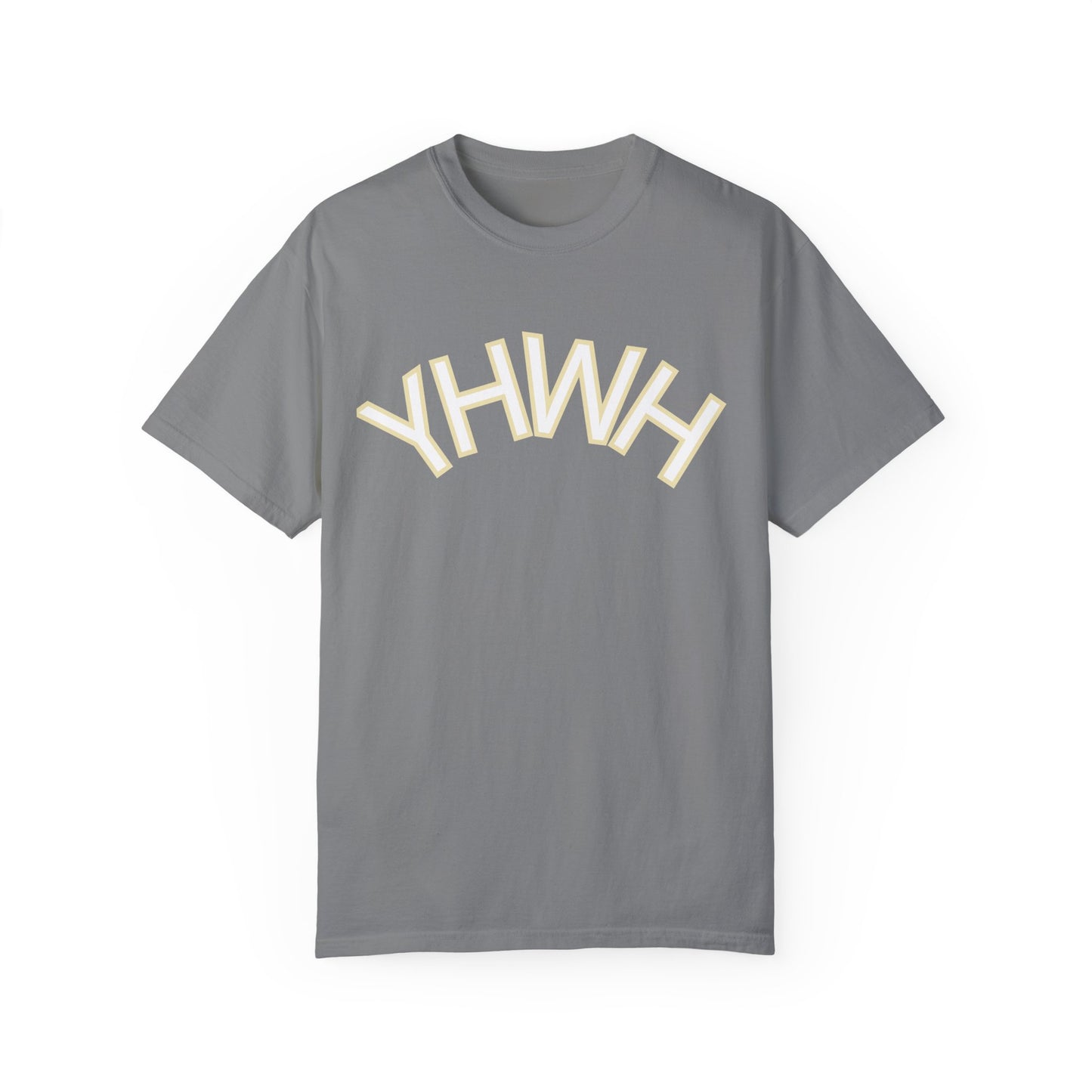Unisex Garment-Dyed T-Shirt with YHWH Design - Casual Spiritual Fashion