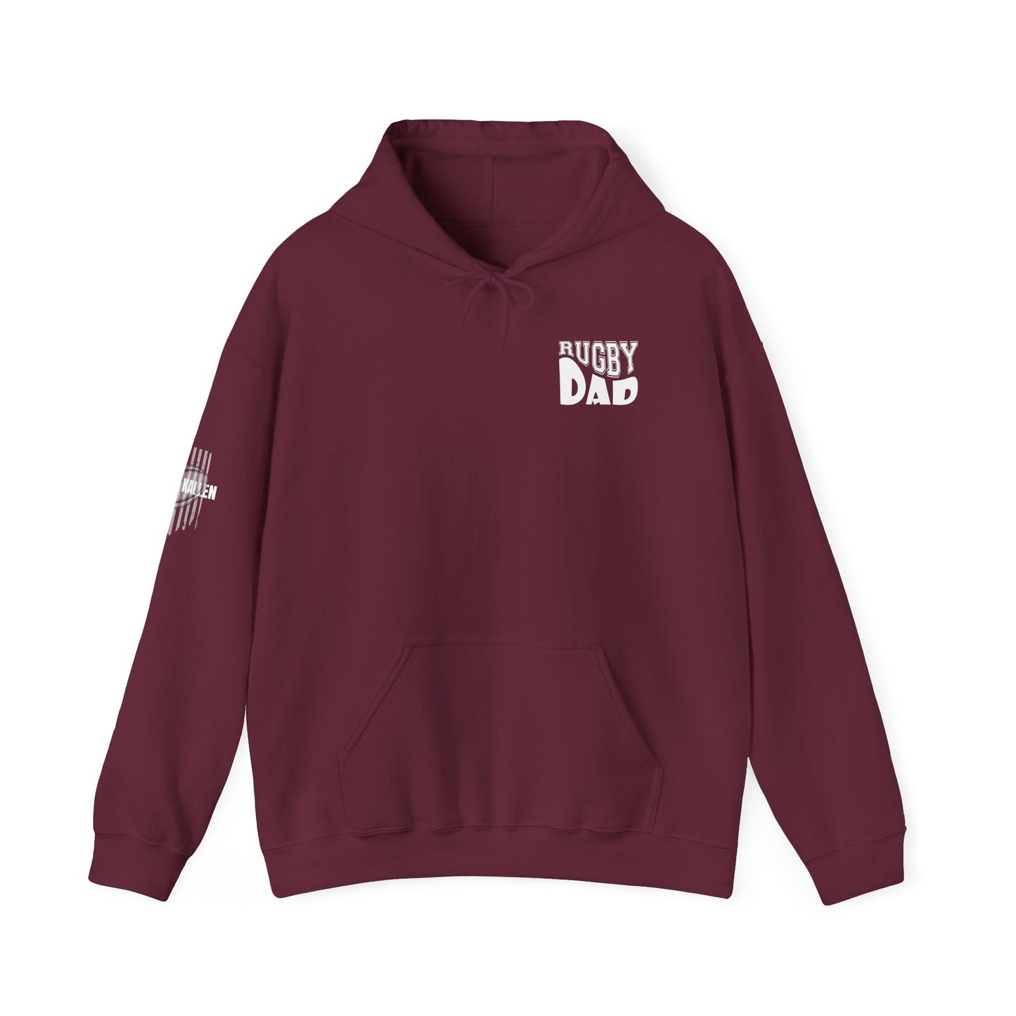 *** CUSTOM *** Rugby America Dad Hoodie - Unisex Heavy Blend Sweatshirt with American Flag Design