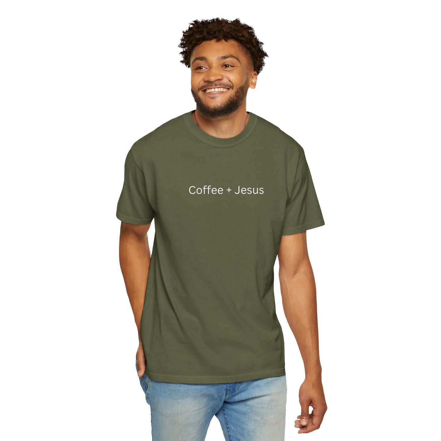 Coffee + Jesus Unisex Garment-Dyed T-Shirt