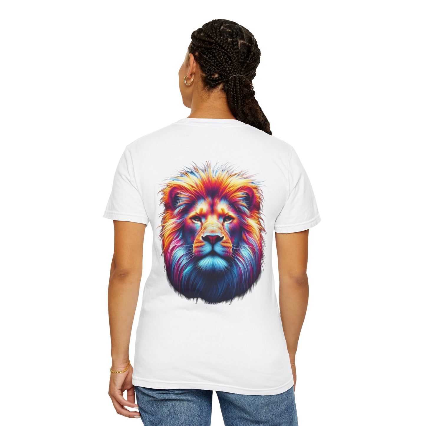 Vibrant Lion & Cross Unisex T-Shirt - Faith-Inspired Tees for Everyday Wear