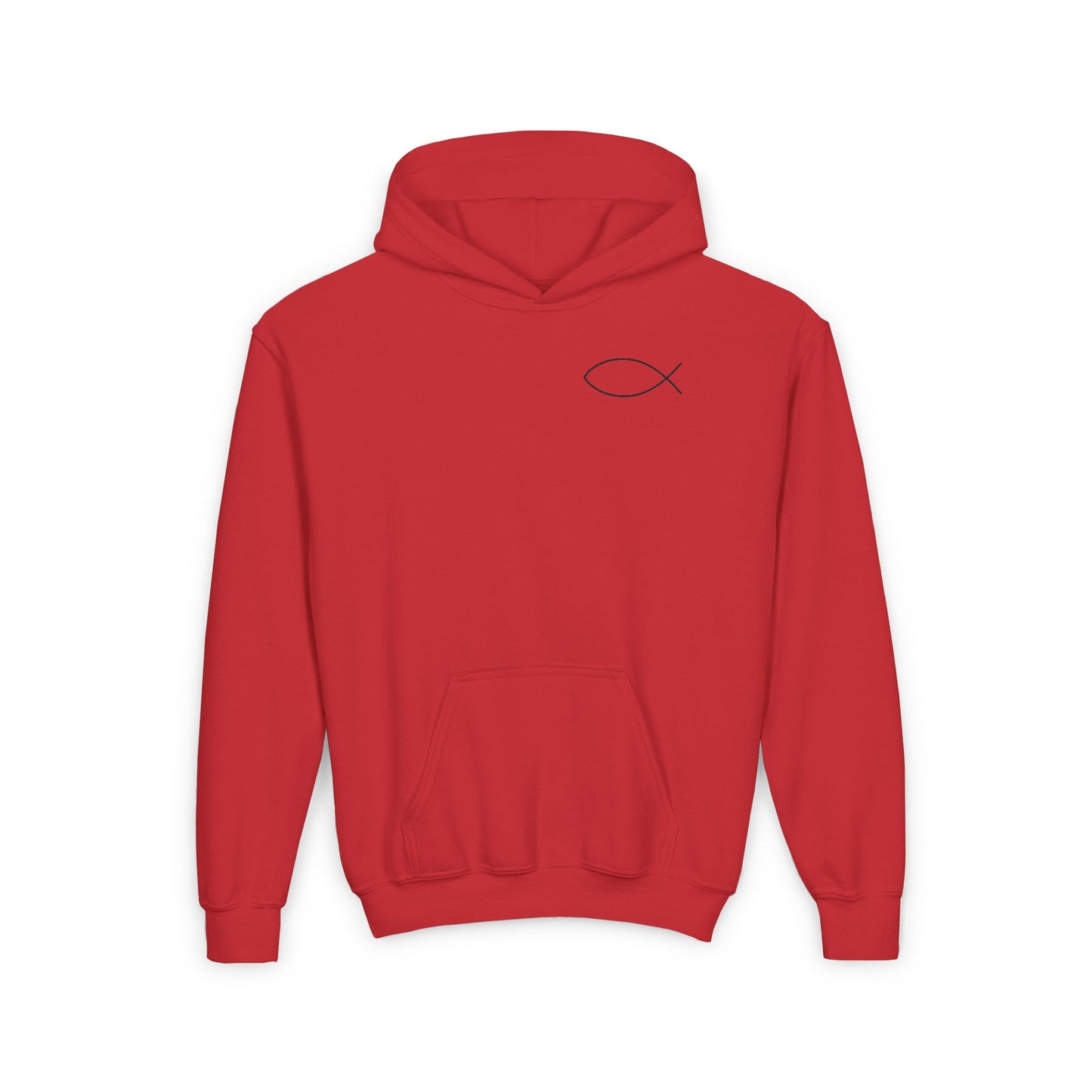 Youth Heavy Blend Hooded Sweatshirt - Faith Symbol Hoodie for Kids