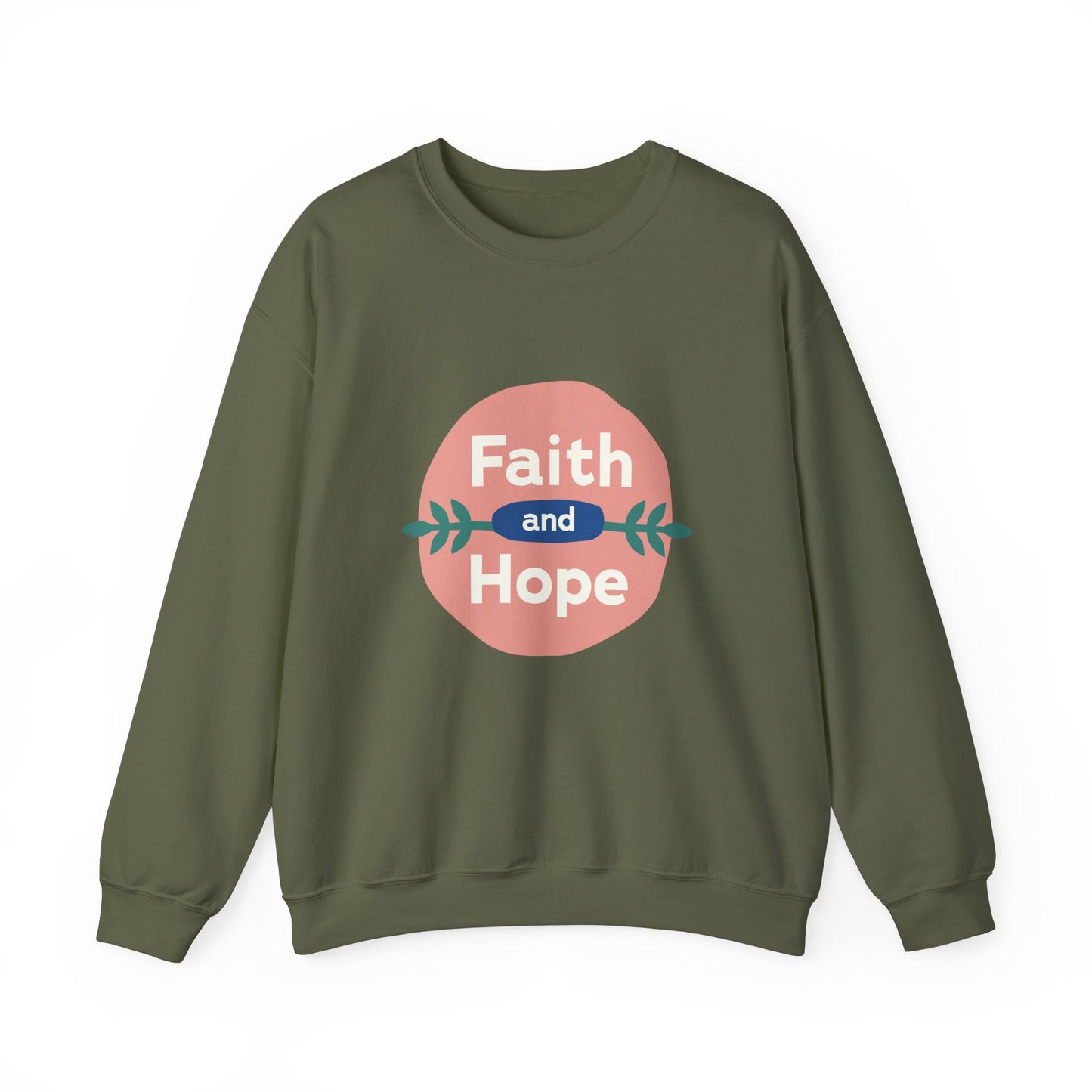Faith and Hope Unisex Crewneck Sweatshirt - Cozy, Inspirational Apparel