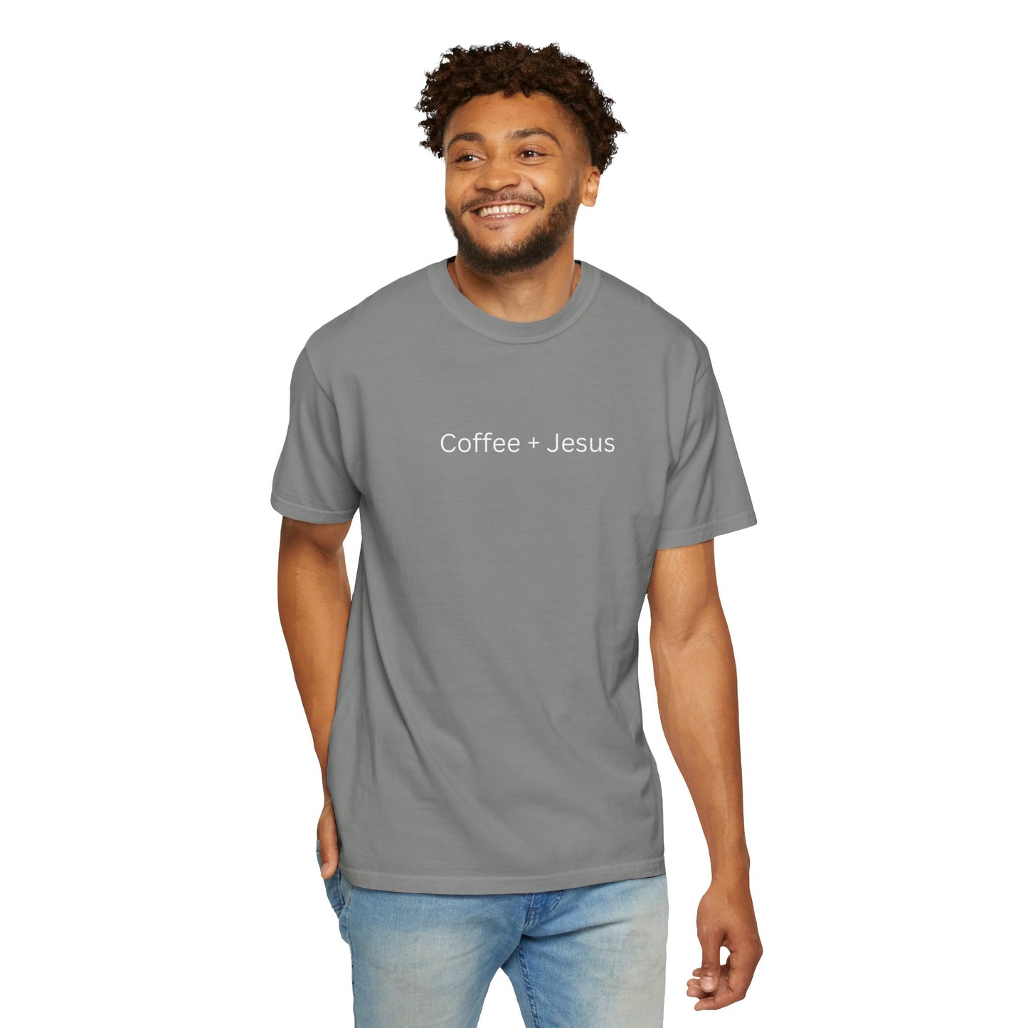 Coffee + Jesus Unisex Garment-Dyed T-Shirt