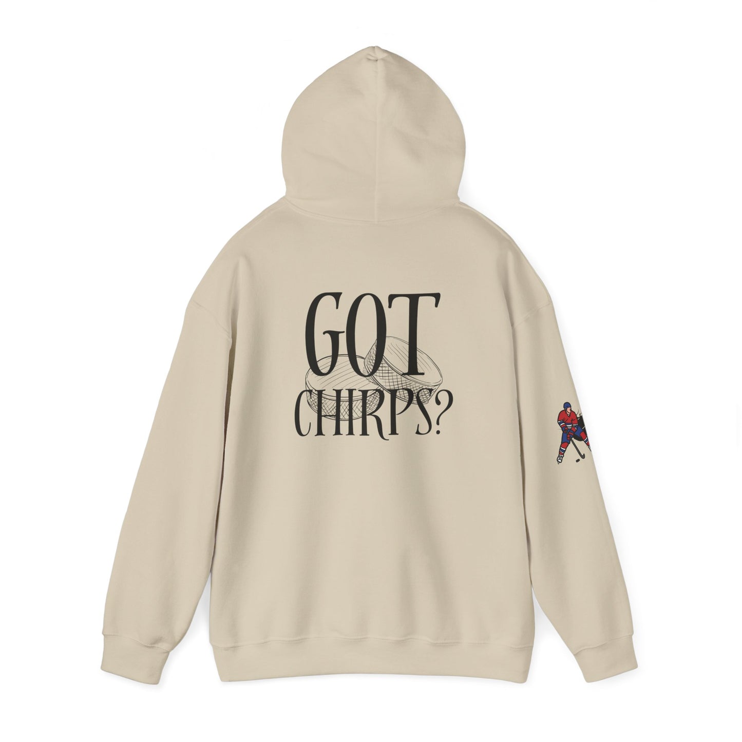 Spokane Chiefs Red Hockey Sweatshirt | Unisex Heavy Blend™ Hooded Sweatshirt for Fans " Got Chirps?"