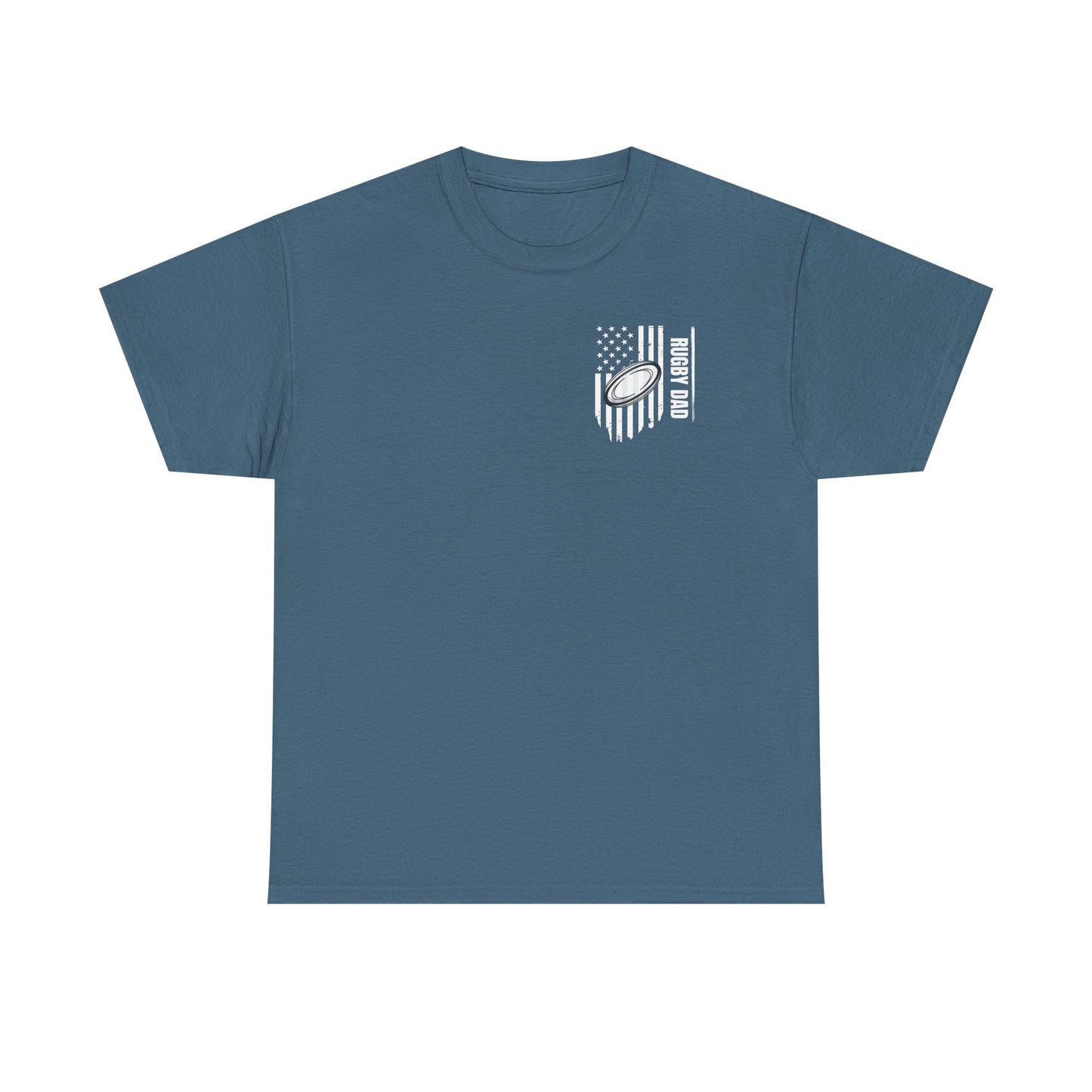 Rugby Dad Heavy Cotton Tee - American Flag Design