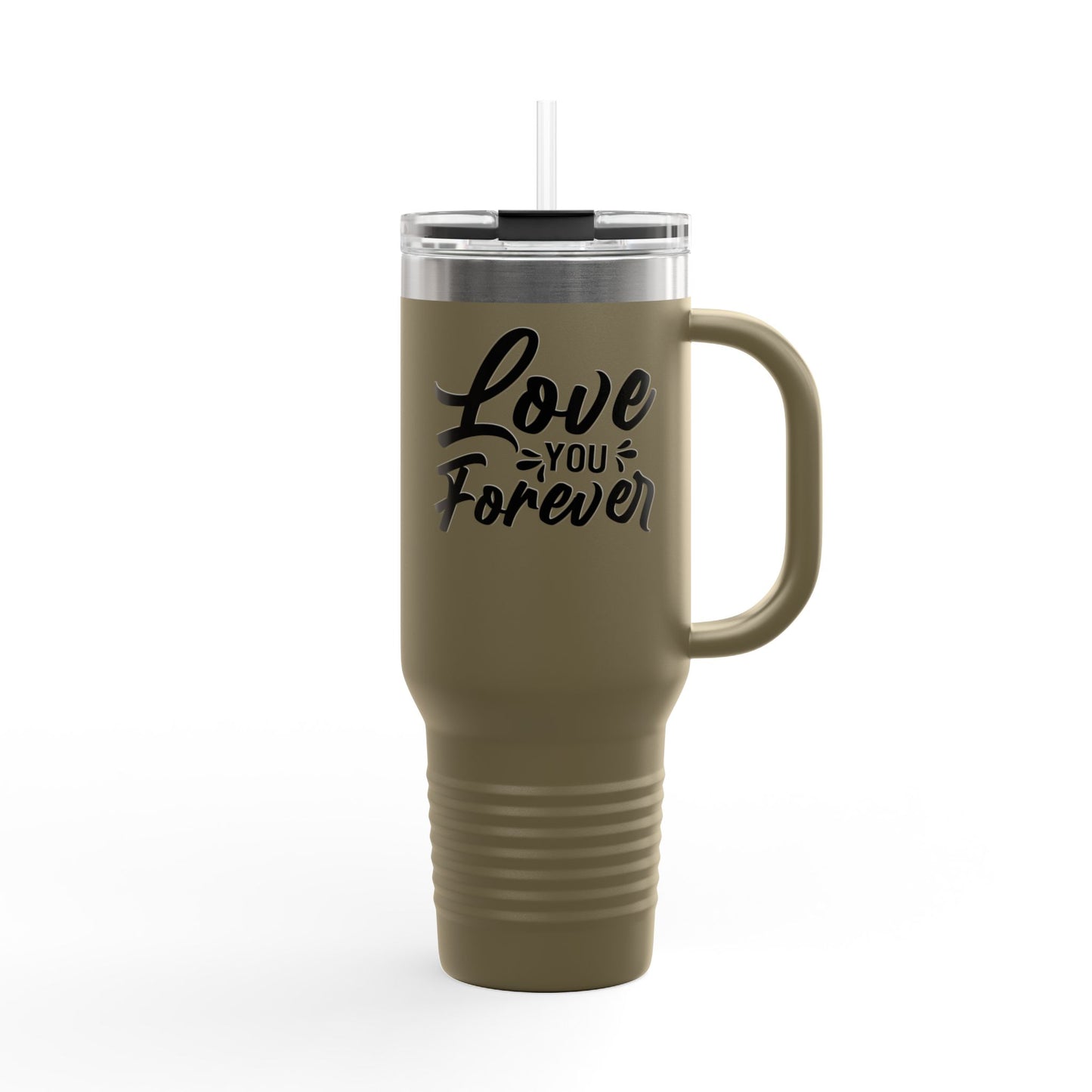40oz Insulated Travel Mug with 'Love You Forever' Design - Perfect for Daily Hydration and Gifting