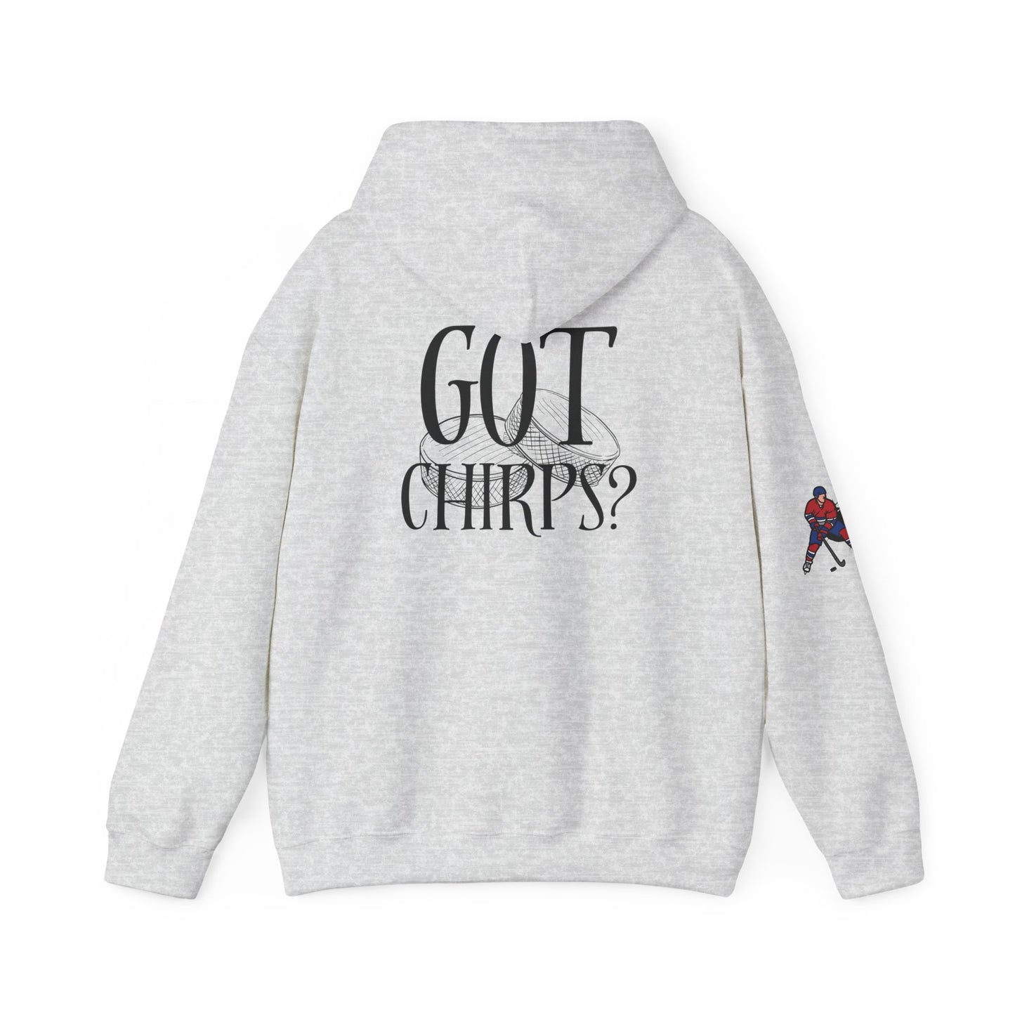 Spokane Chiefs Red Hockey Sweatshirt | Unisex Heavy Blend™ Hooded Sweatshirt for Fans " Got Chirps?"