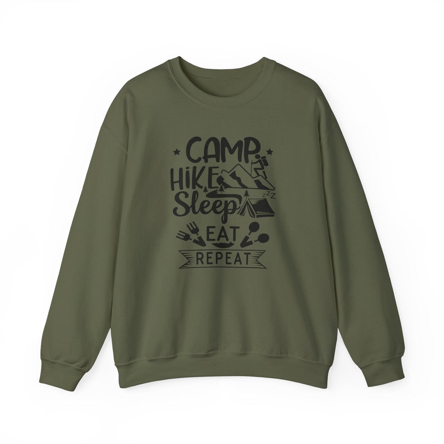Adventure Camp Sweatshirt - "Camp Hike Sleep Eat Repeat"