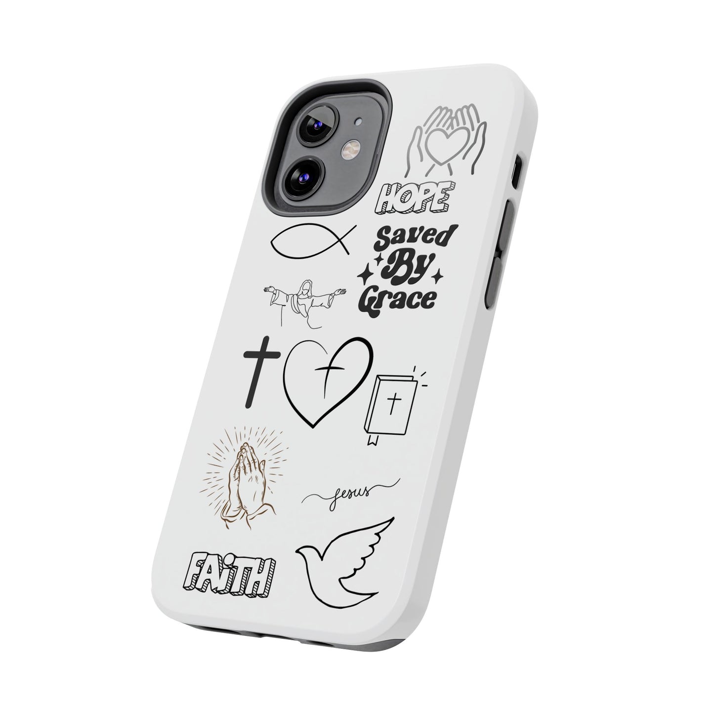 Inspirational Tough Phone Case - Faith, Hope & Grace Design