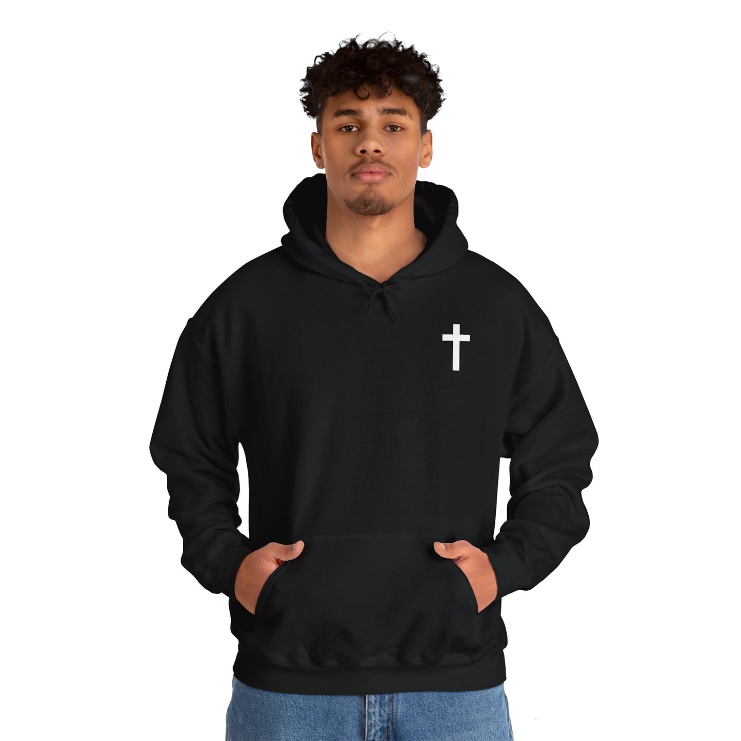 Faith Cross Unisex Heavy Blend™ Hooded Sweatshirt - Comfortable & Stylish for All Occasions