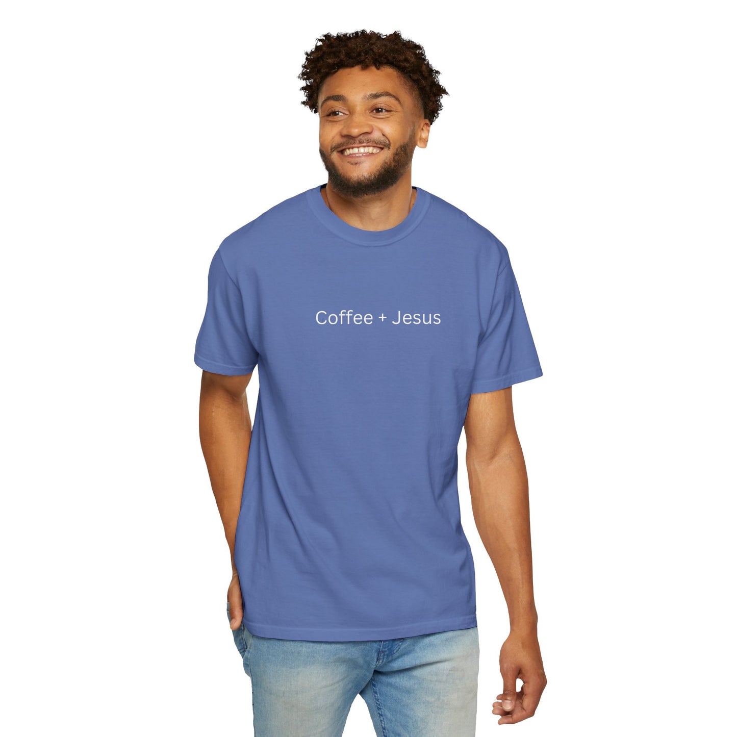 Coffee + Jesus Unisex Garment-Dyed T-Shirt