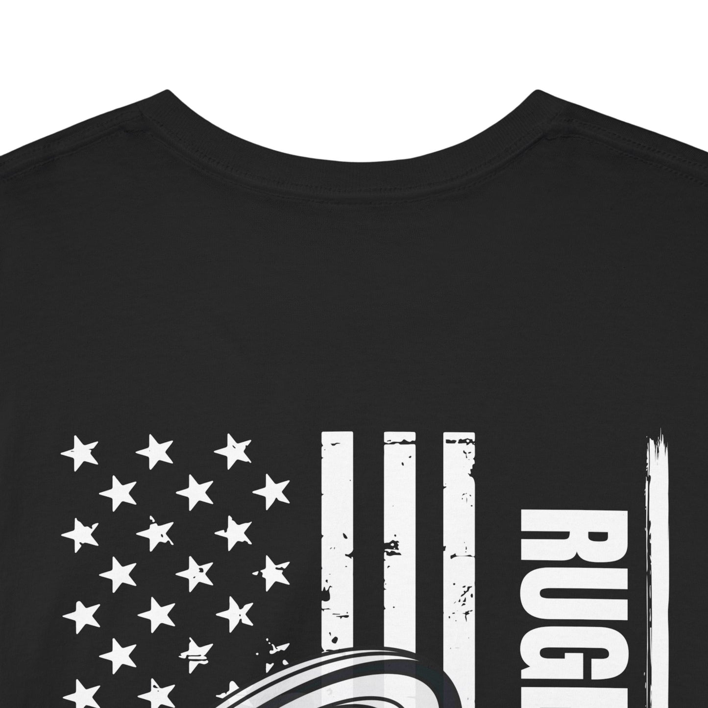 Rugby Dad Heavy Cotton Tee - American Flag Design