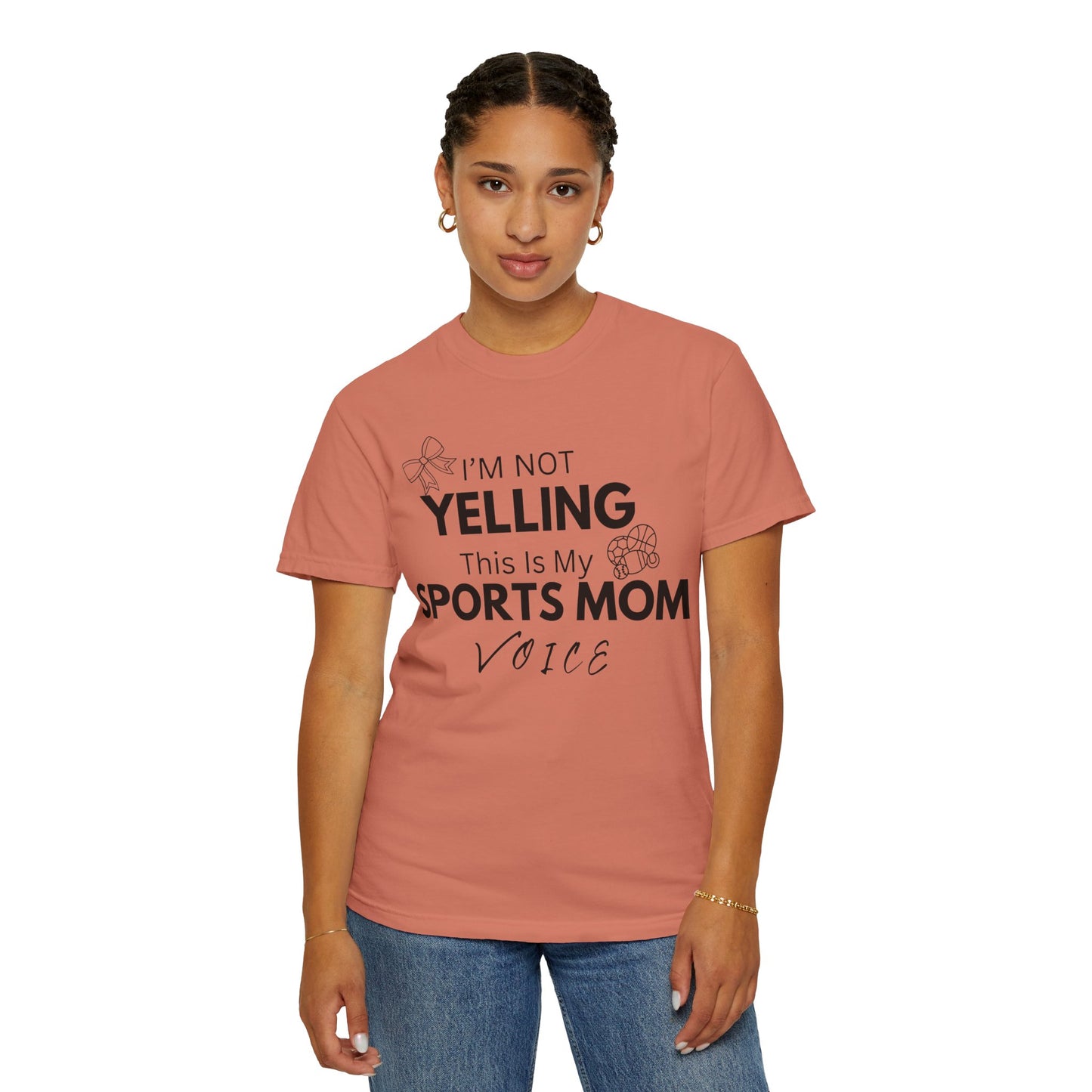 Sports Mom Voice T-Shirt - Unisex Garment-Dyed Tee for Active Moms